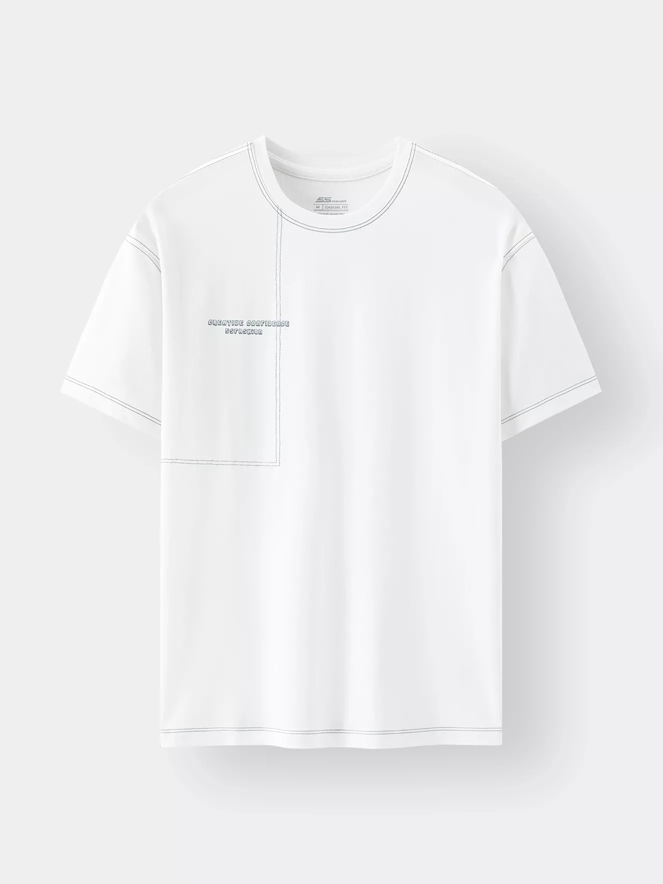 Áo Thun Nam Ngắn Tay 5S Fashion Chần Chỉ Casual ATS24022