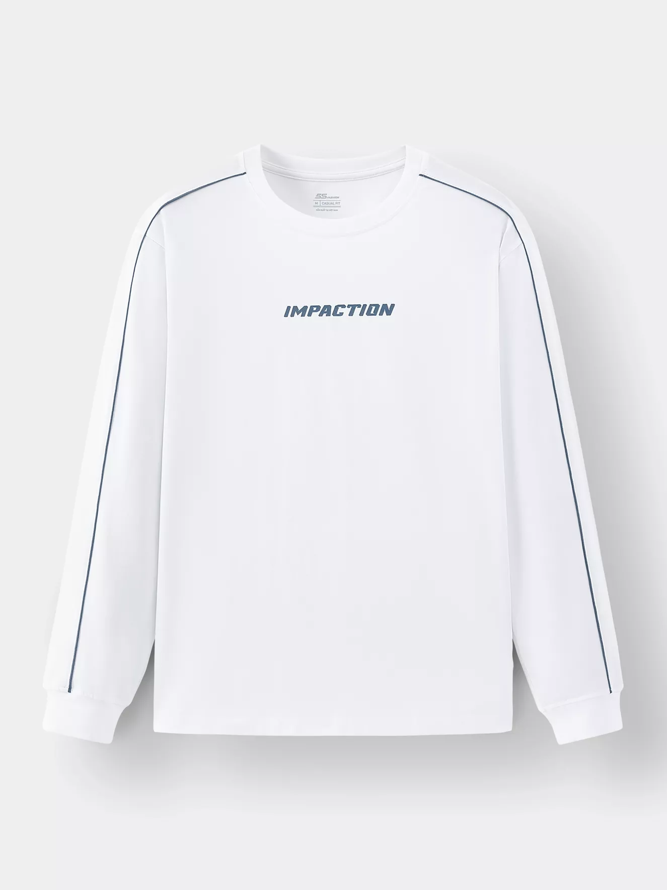 Áo Thun Nam Dài Tay 5S Fashion Cotton Phối Line ATH24003