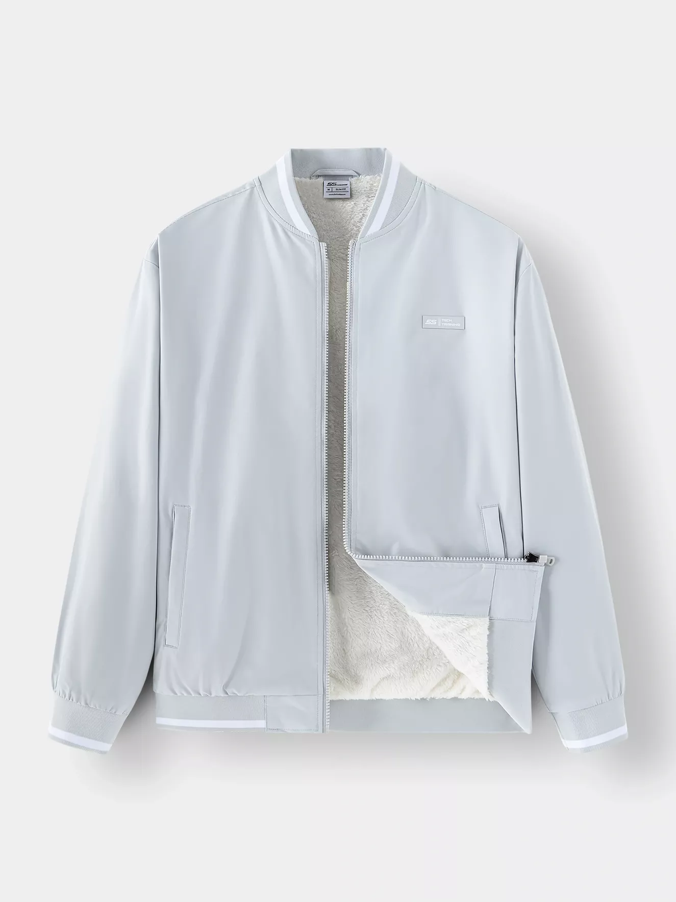 Áo Khoác Bomber Nam 5S Fashion Lót Lông In Logo AKB24017