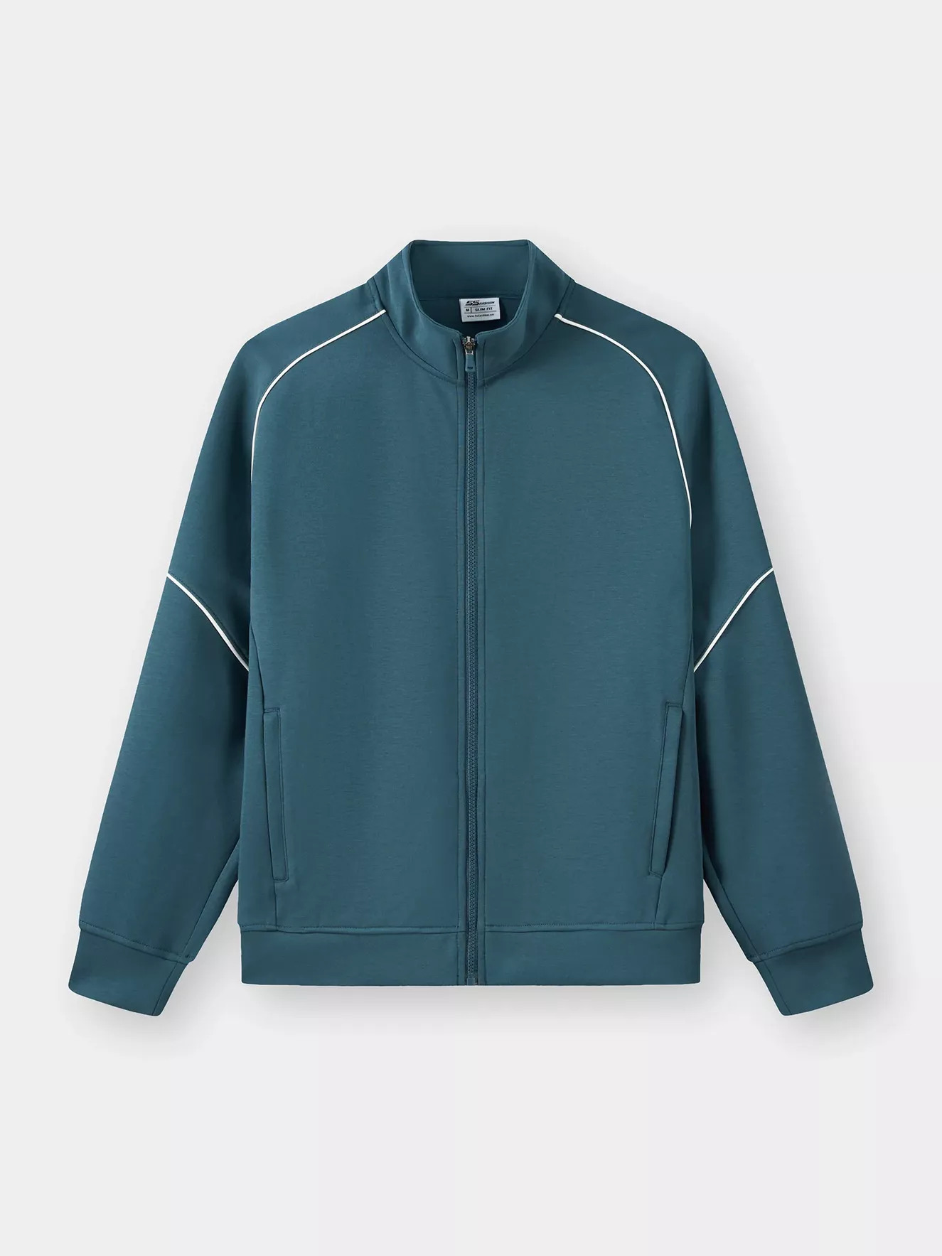 Áo Nỉ Khóa Nam 5S Fashion Phối Line Phom Slimfit MBAKN25027