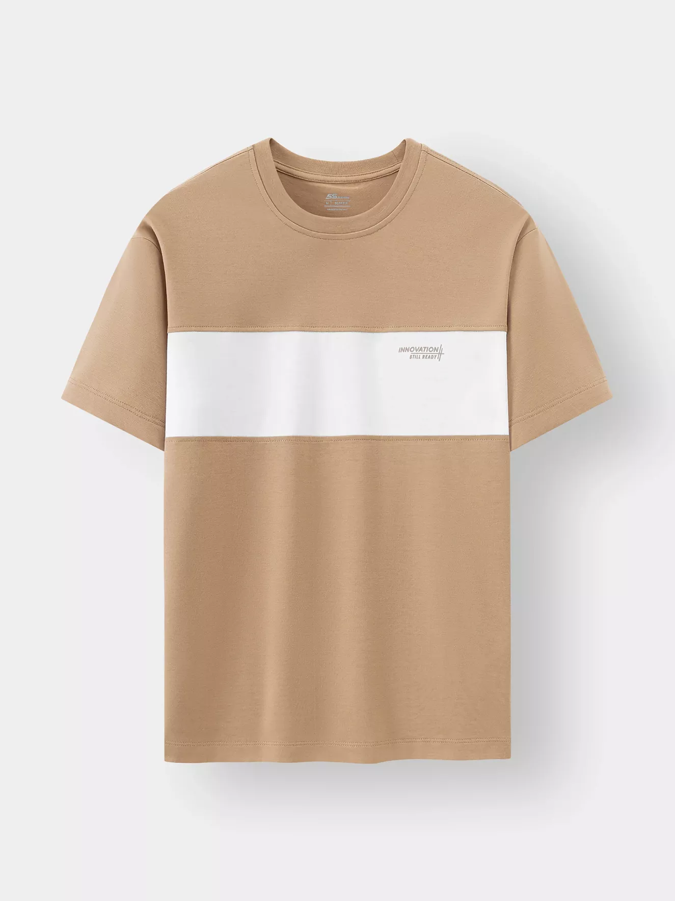 Áo Thun Nam Ngắn Tay 5S Fashion Can Phối Slimfit ATS24018