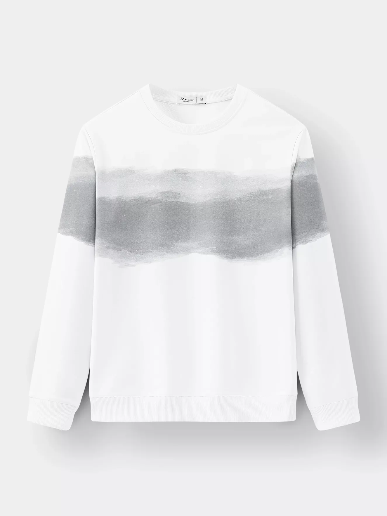 Áo Nỉ Cổ Tròn In Loang 5S Fashion Slimfit ANO23009