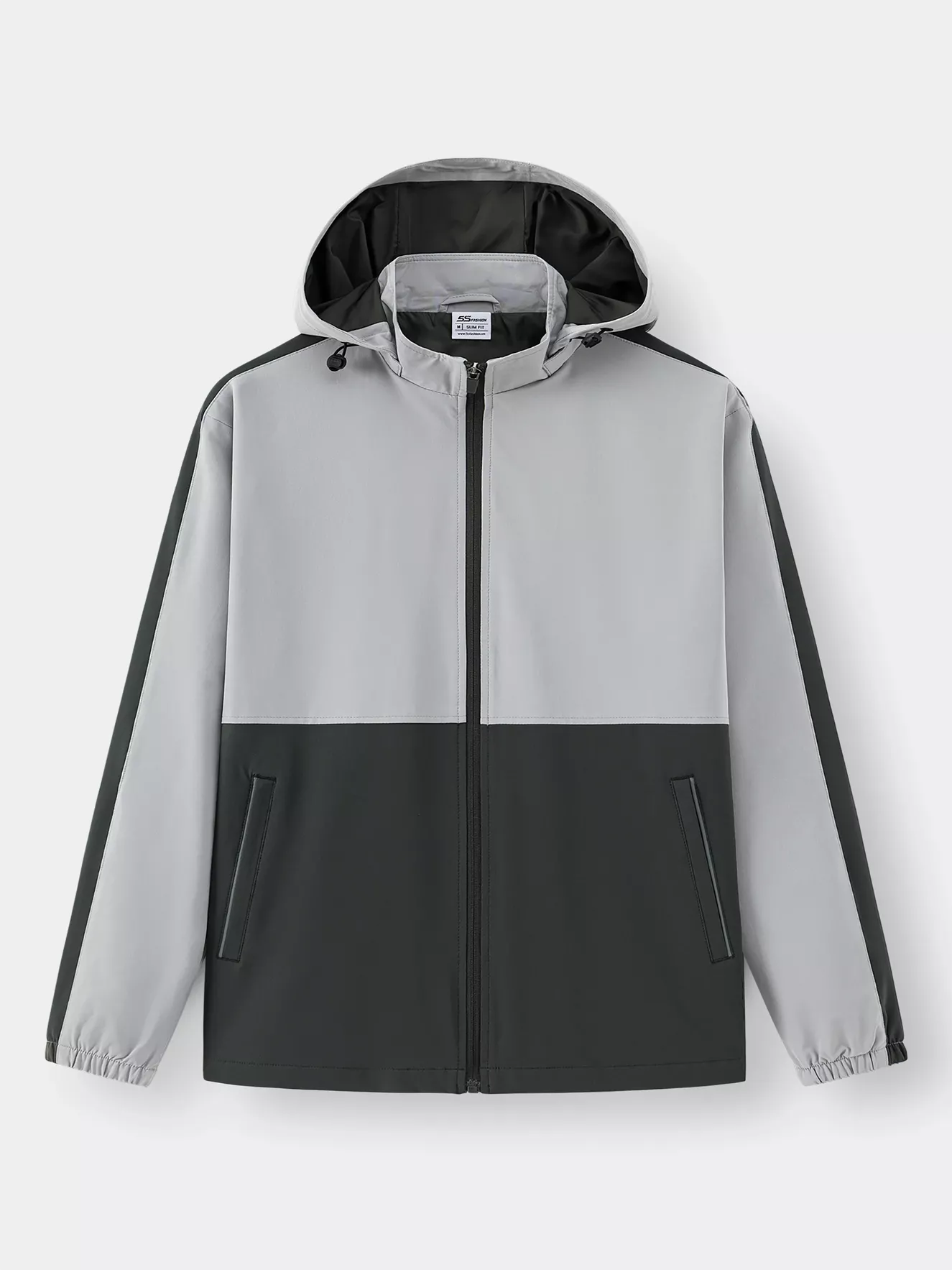 Áo Khoác Gió Nam Can Phối 5S Fashion Tháo Được Mũ BAKG24004