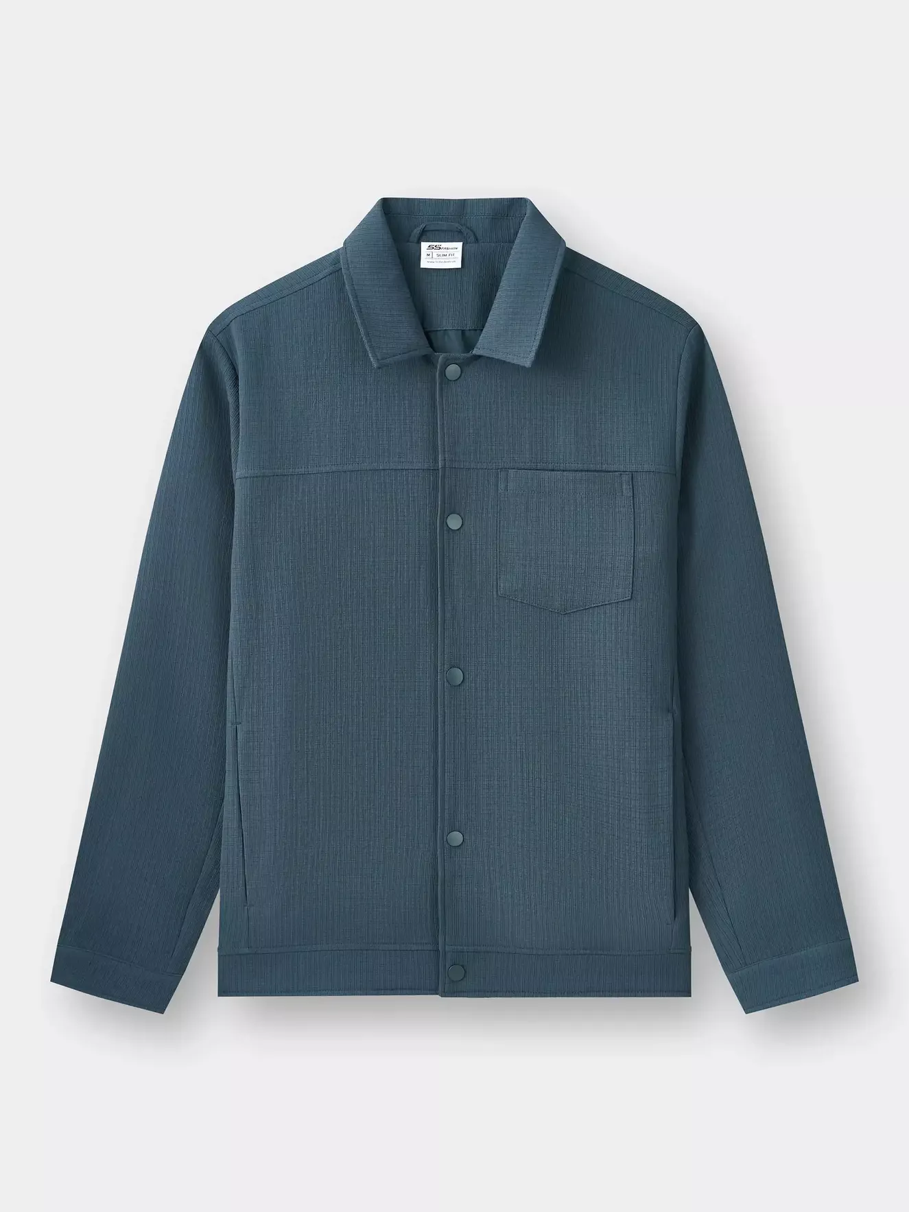 Áo Khoác Thời Trang Nam Cổ Bẻ 5S Fashion Có Túi Ngực M0AKH25021