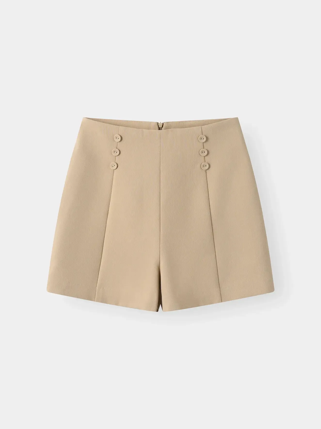 Quần Short Âu Nữ 5S Fashion Trang Trí Cúc Phom Regular W0QSA26002