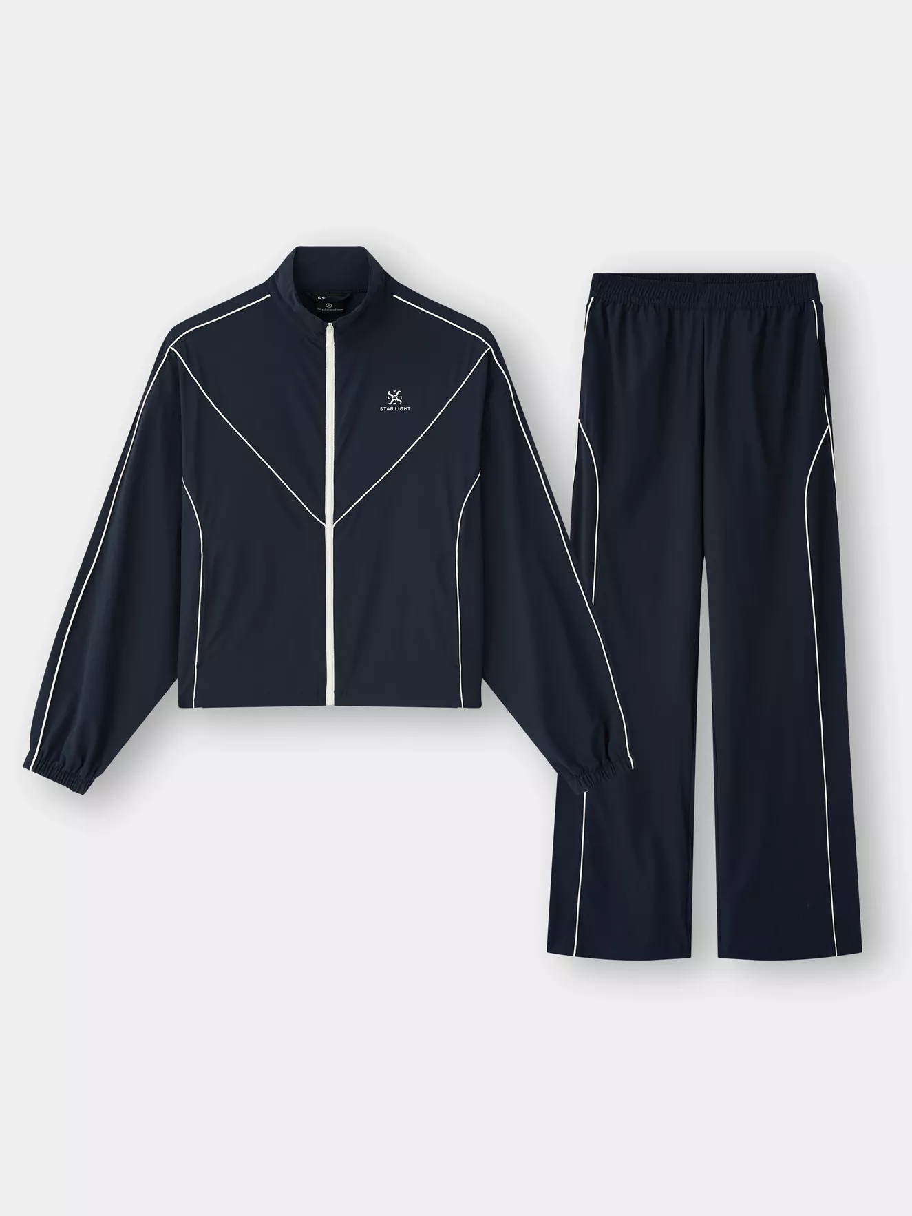 Set Bộ Gió Nữ 5S Fashion Phối Line Nữ Tính Phom Regular WBKG25007