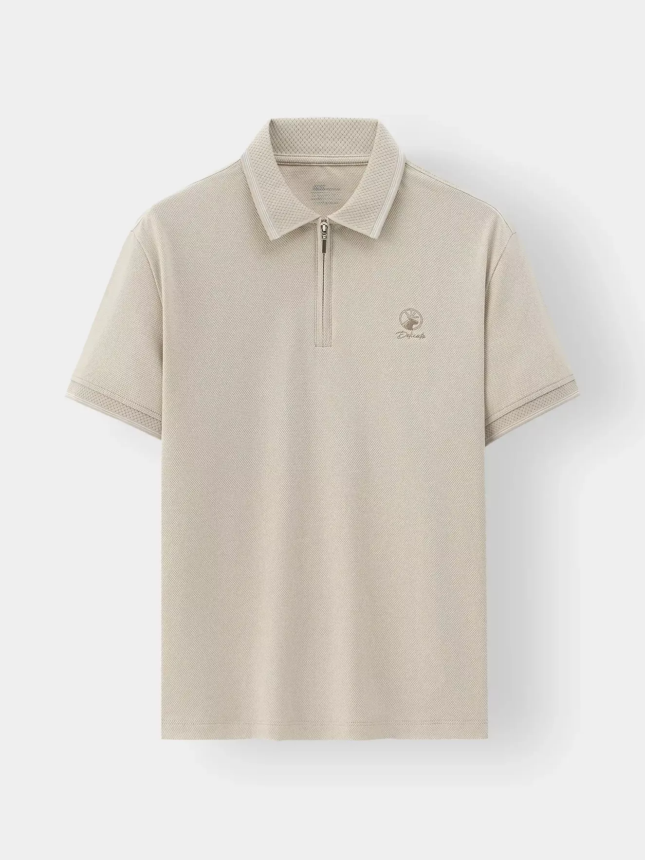 Áo Polo Nam Cổ Kéo Khóa 5S Fashion Dệt Hiệu Ứng APC25004