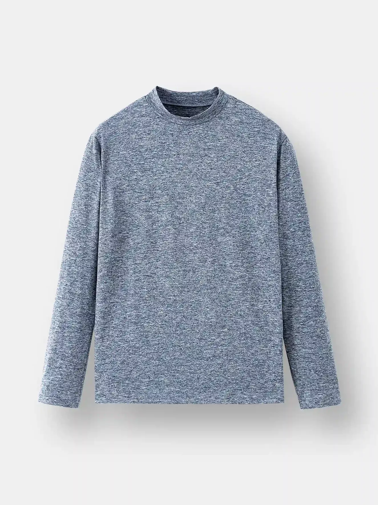 Áo Giữ Nhiệt Nam 5S Fashion Cổ 3 Phân Melange AGN24004