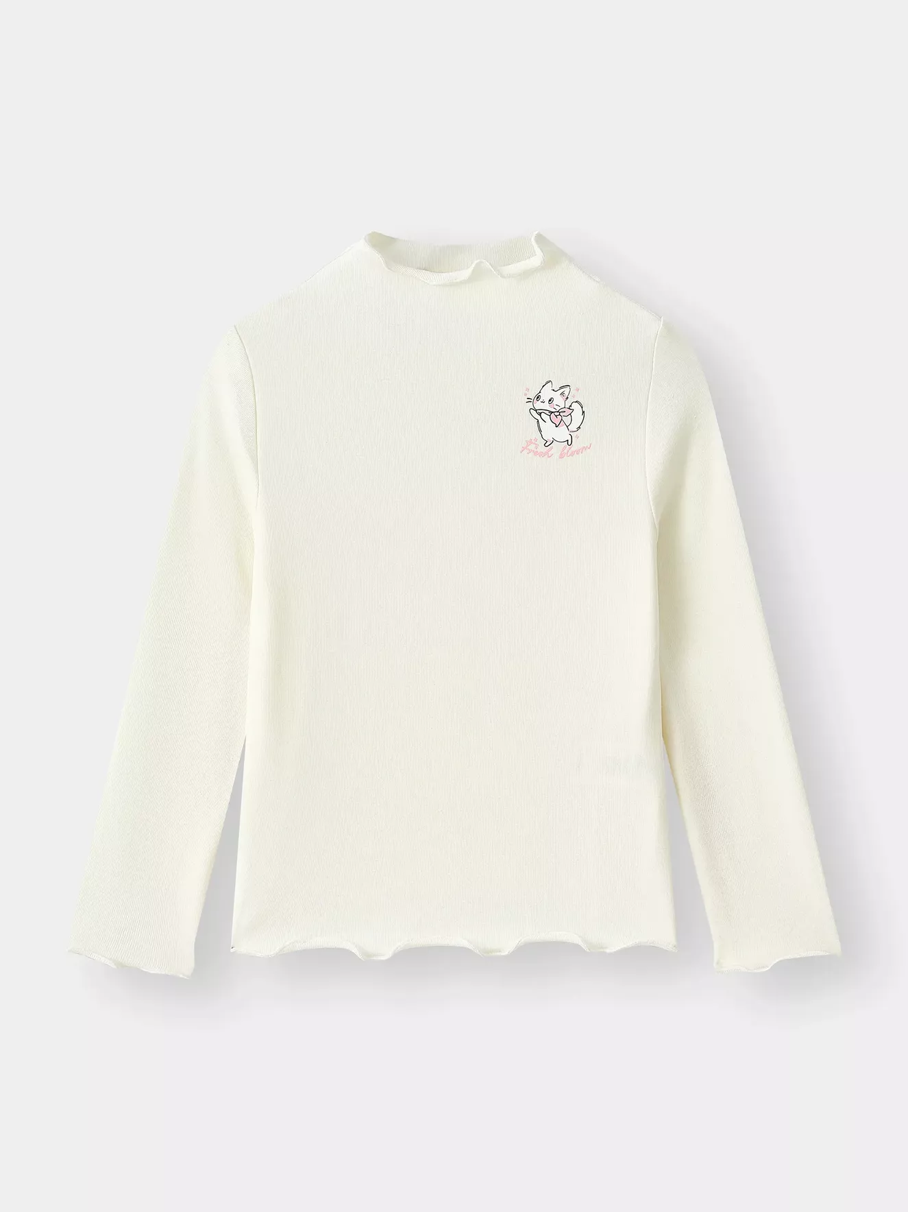 Áo Giữ Nhiệt Bé Gái 5S Fashion Họa Tiết Mèo Dễ Thương G0AGN25001