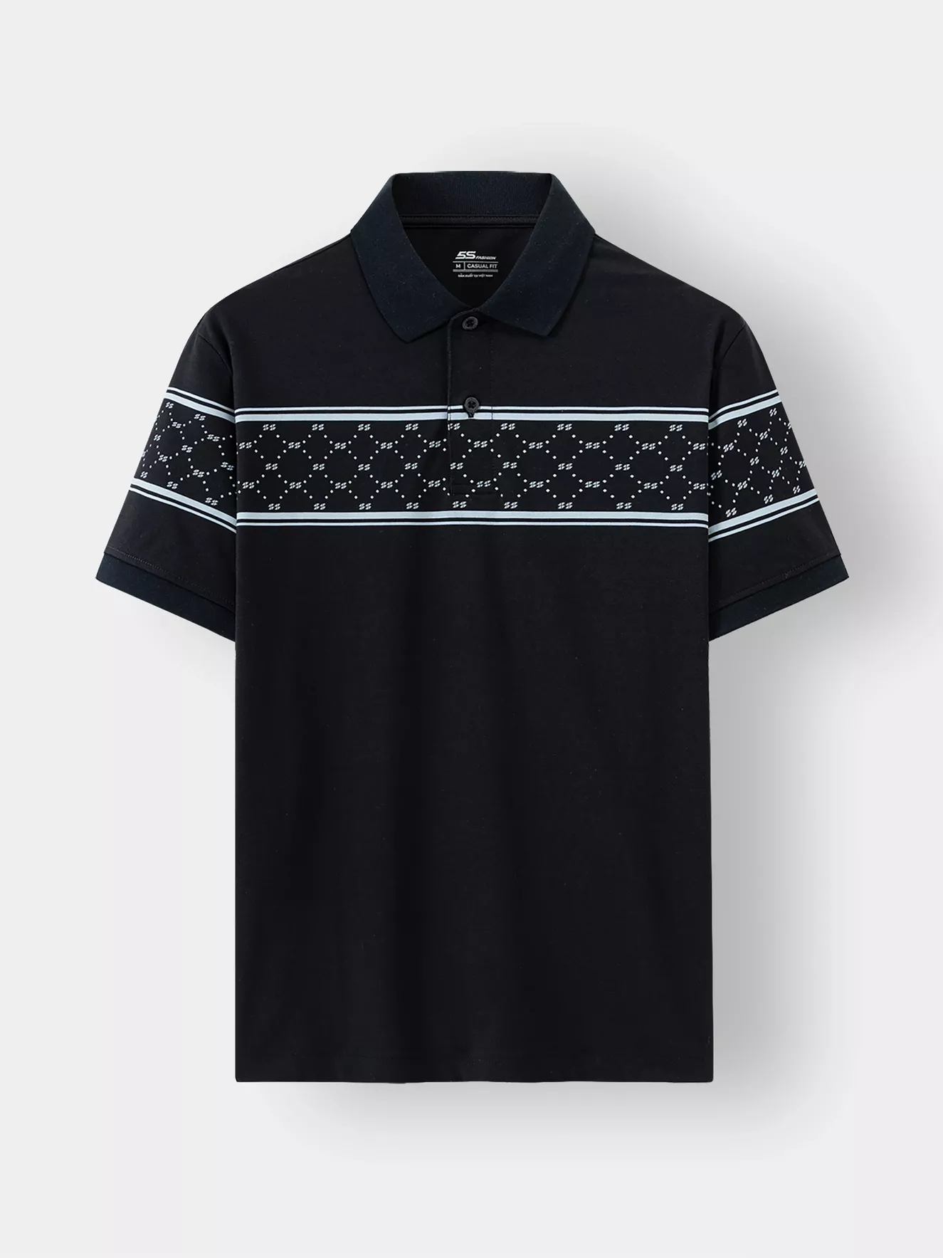 Áo Polo Nam 5S Fashion Họa Tiết Monogram Casual APC24027