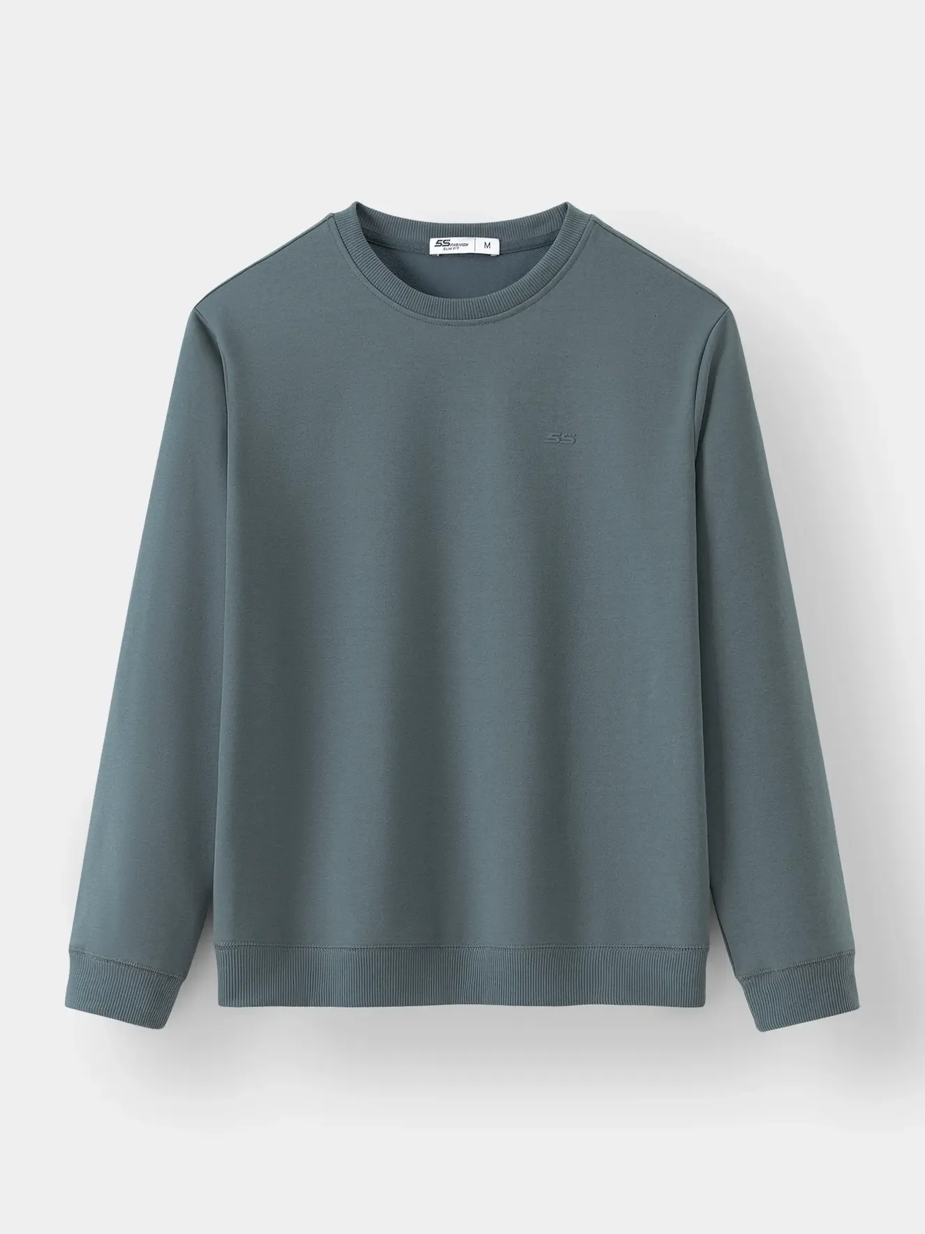 Áo Nỉ Cổ Tròn 5S Fashion Trơn Slimfit ANO23030