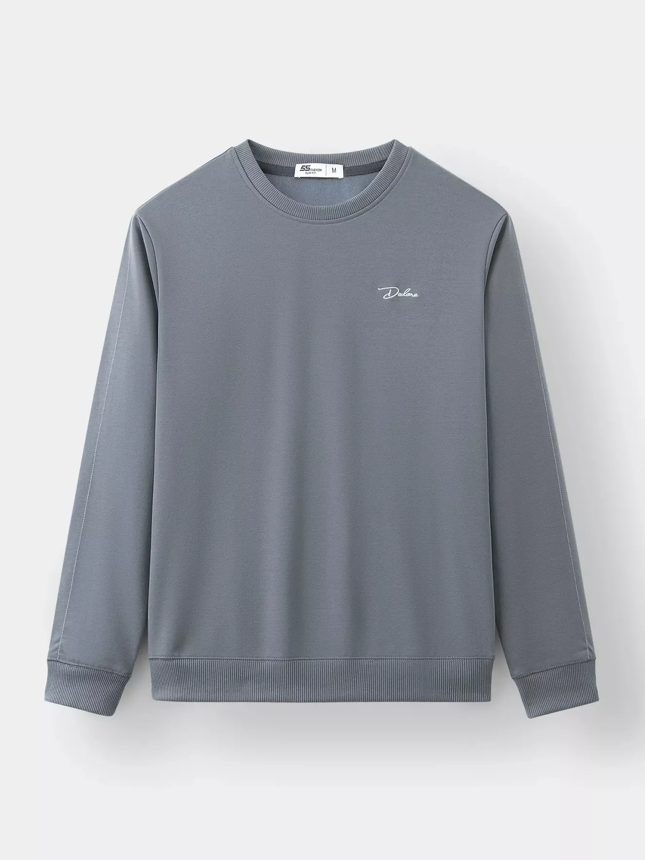 Áo Nỉ Cổ Tròn 5S Fashion Chữ Thêu Slimfit ANO23019