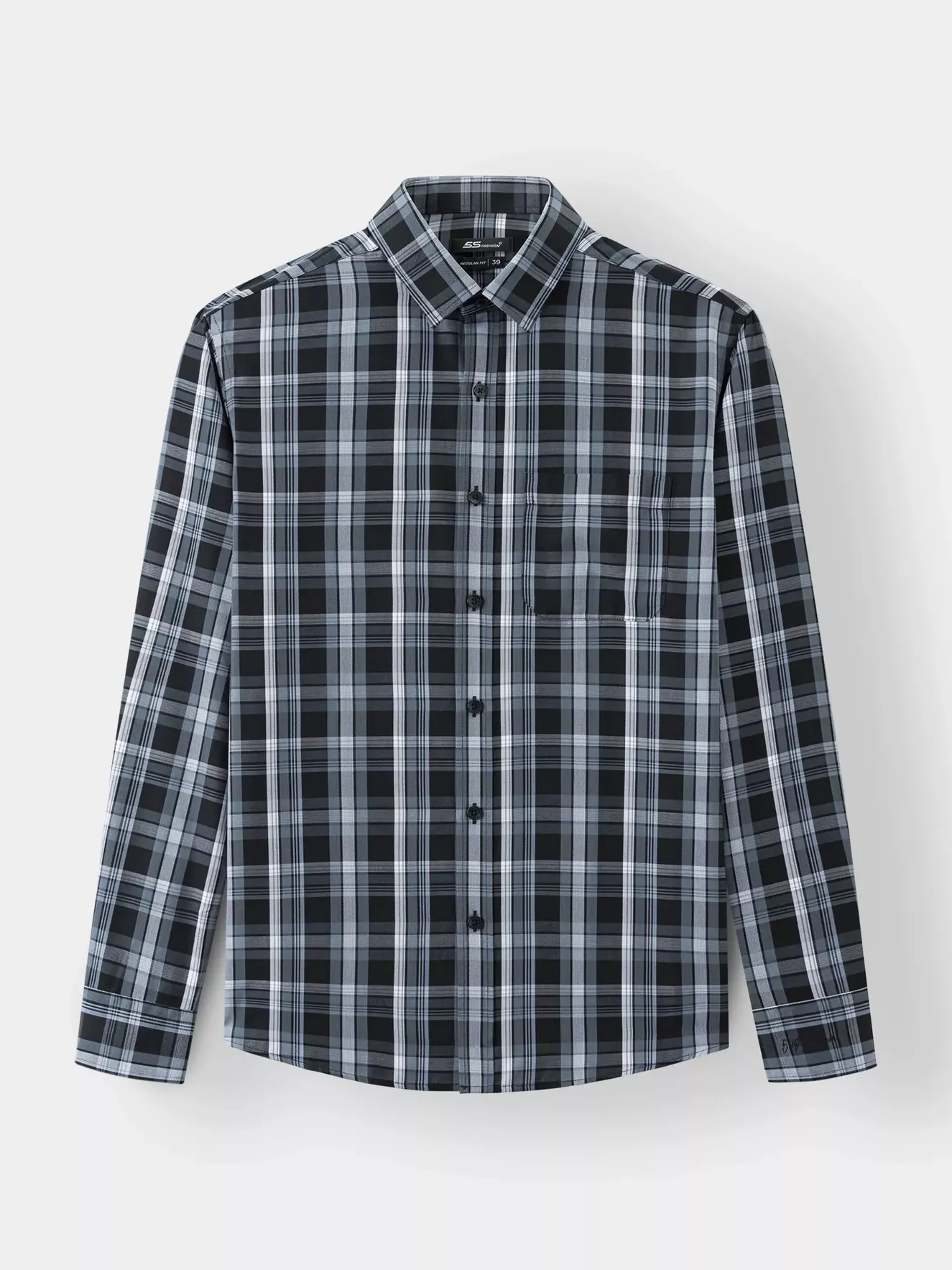 Áo Sơ Mi Nam Tay Dài 5S Fashion Kẻ Caro Regular SMD23204