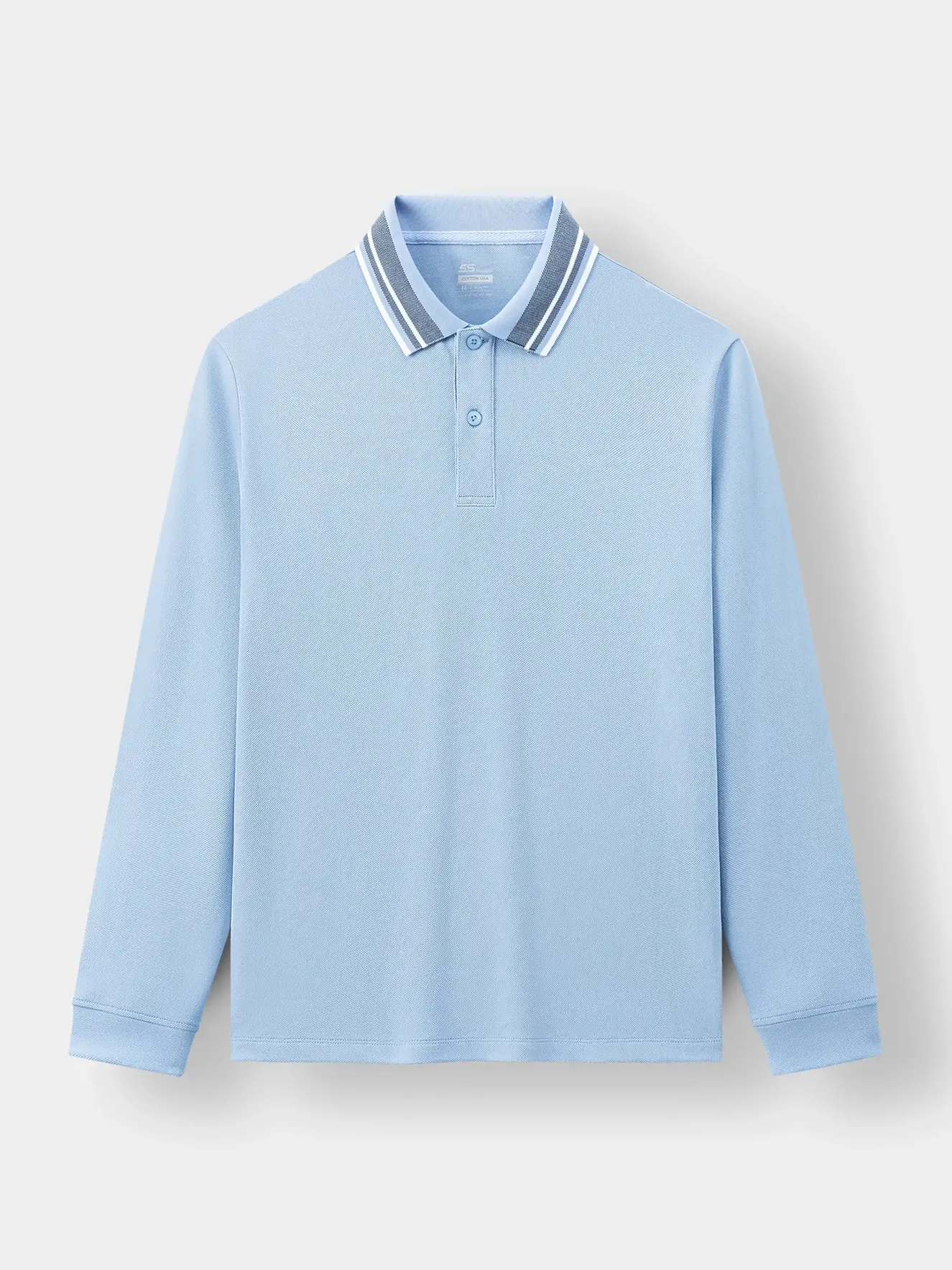 Áo Polo Dài Tay Cổ Phối Màu 5S Fashion Slim Fit APD23601