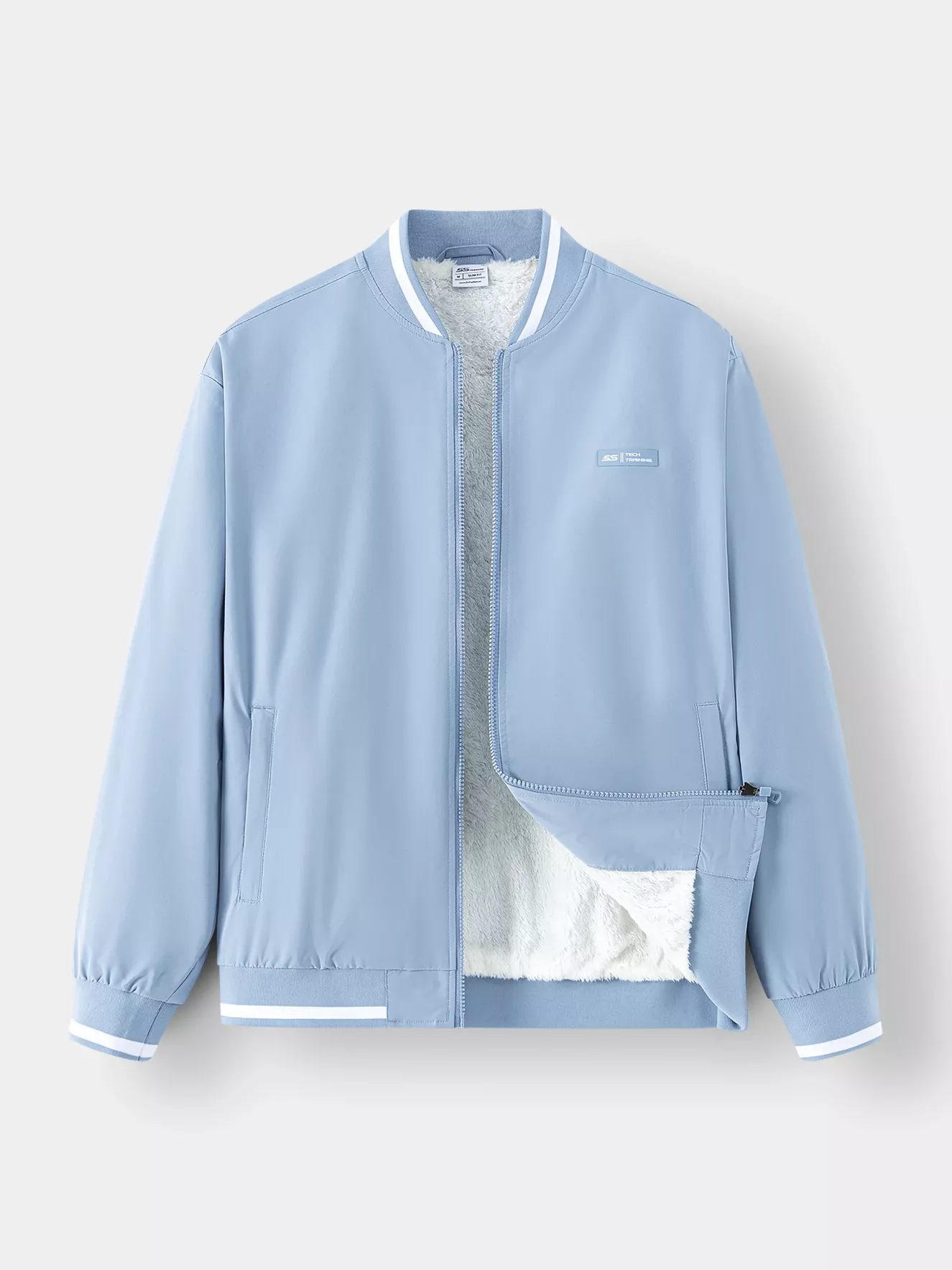 Áo Khoác Bomber Nam 5S Fashion Lót Lông In Logo AKB24017