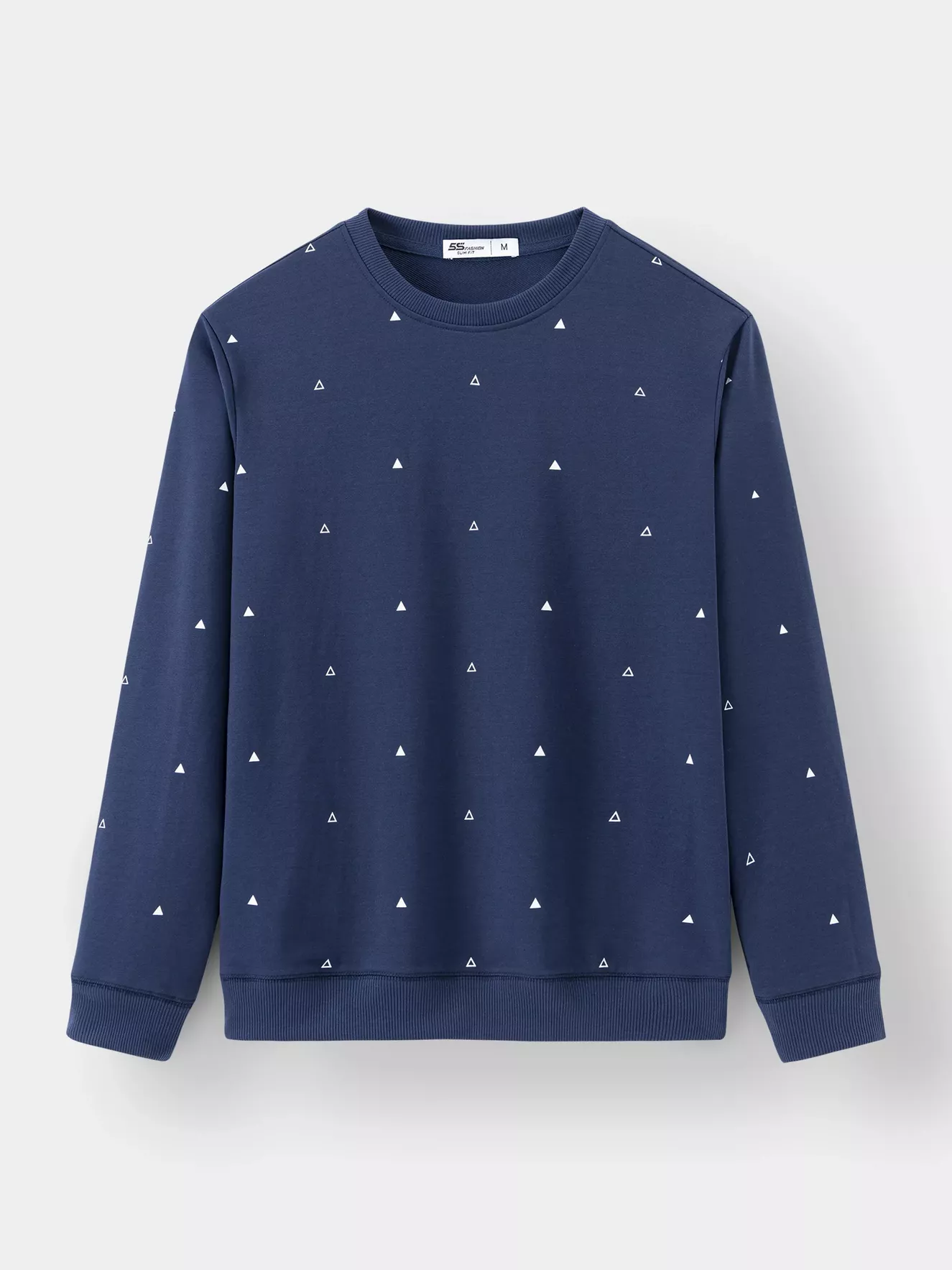 Áo Nỉ Cổ Tròn 5S Fashion In Tràn Slimfit ANO23028