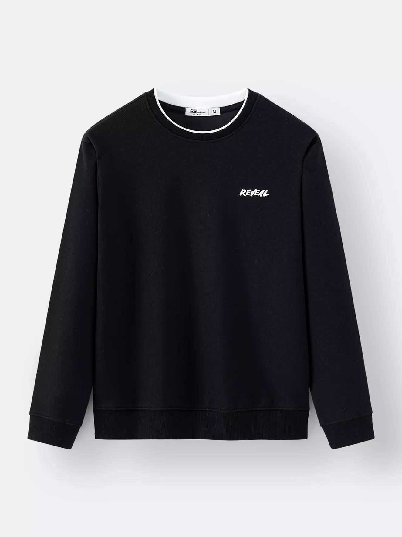 Áo Sweater Nỉ Nam 5S Fashion Cổ Hai Lớp Phối Màu ANI24017