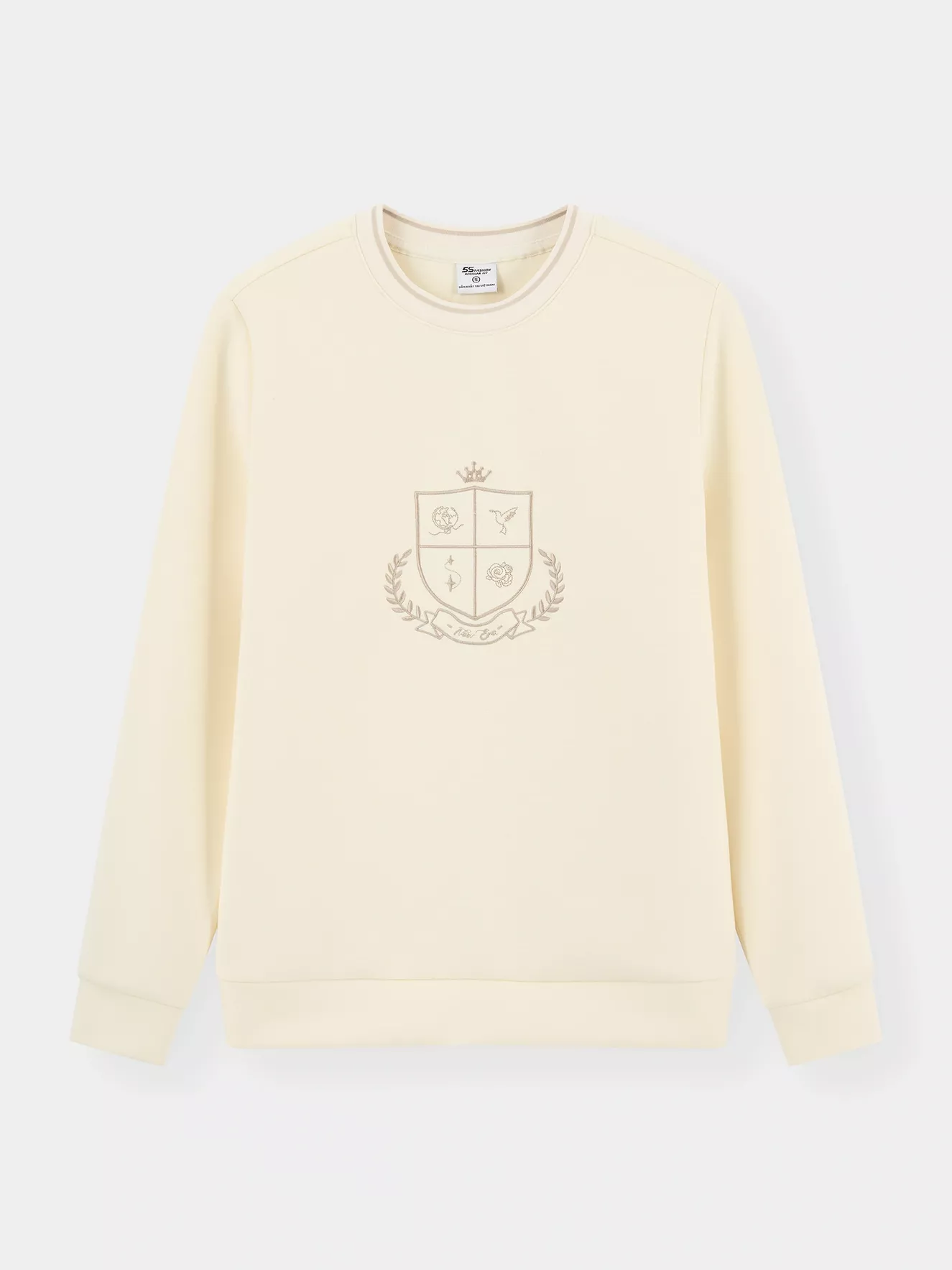 Áo Nỉ Nữ 5S Fashion Thêu Huy Hiệu Phom Regular WBANI25001