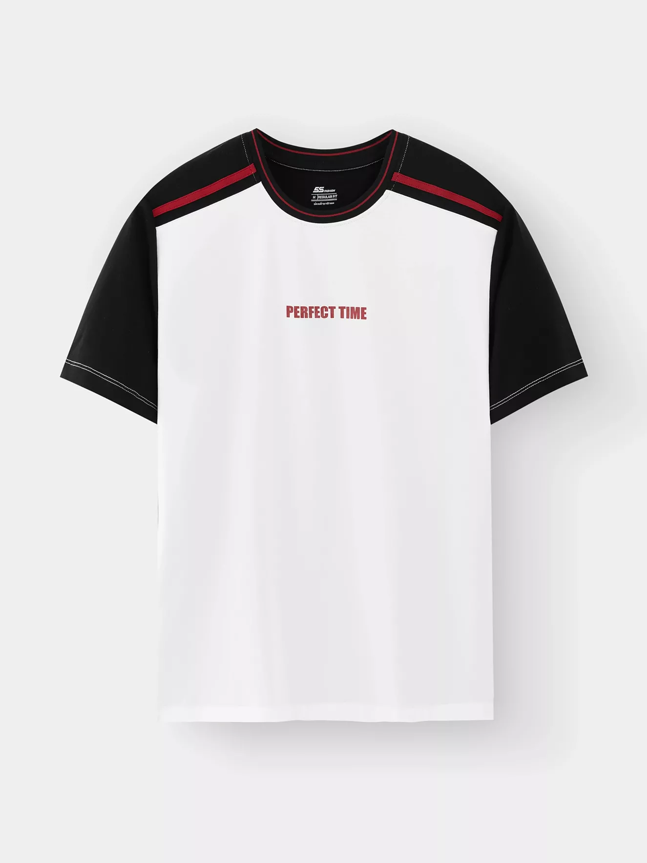 Áo Thun Nam Can Phối 5S Fashion Phom Regular ATS25029