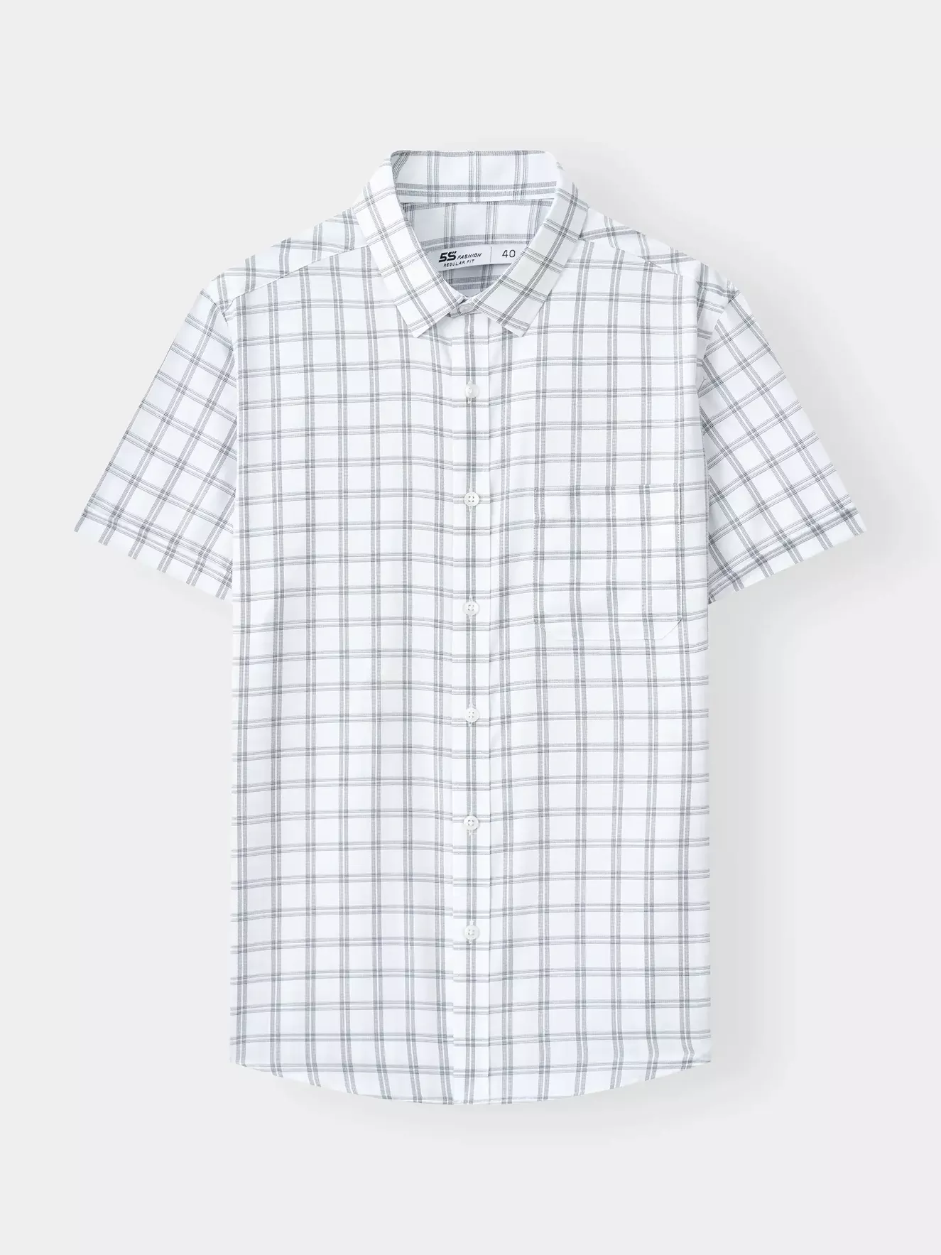 Áo Sơ Mi Nam Ngắn Tay 5S Fashion Kẻ Ô Phom Regular M0ASC26062