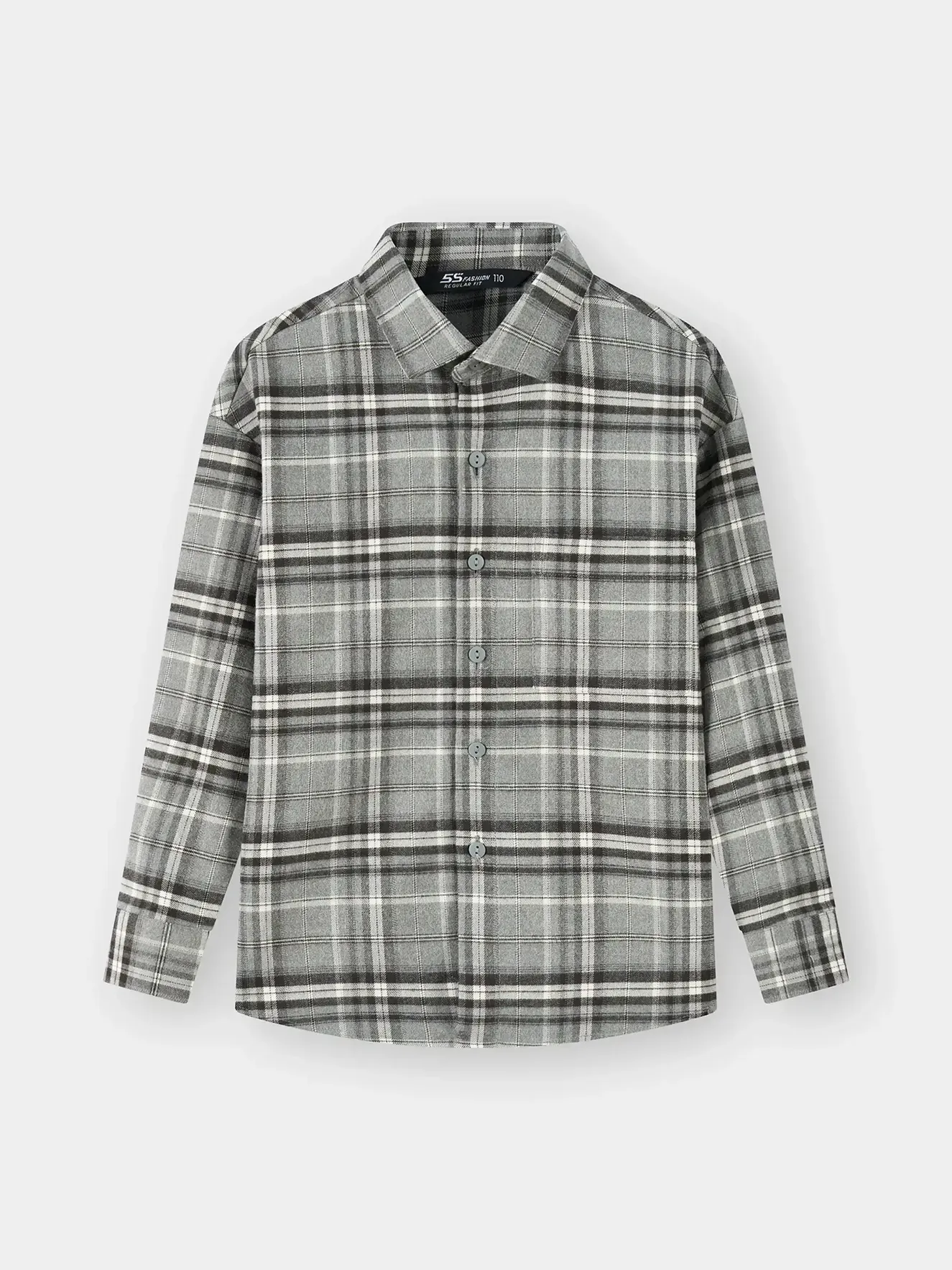 Áo Sơ Mi Bé Trai 5S Fashion Kẻ Caro Phom Regular B0ASM25002