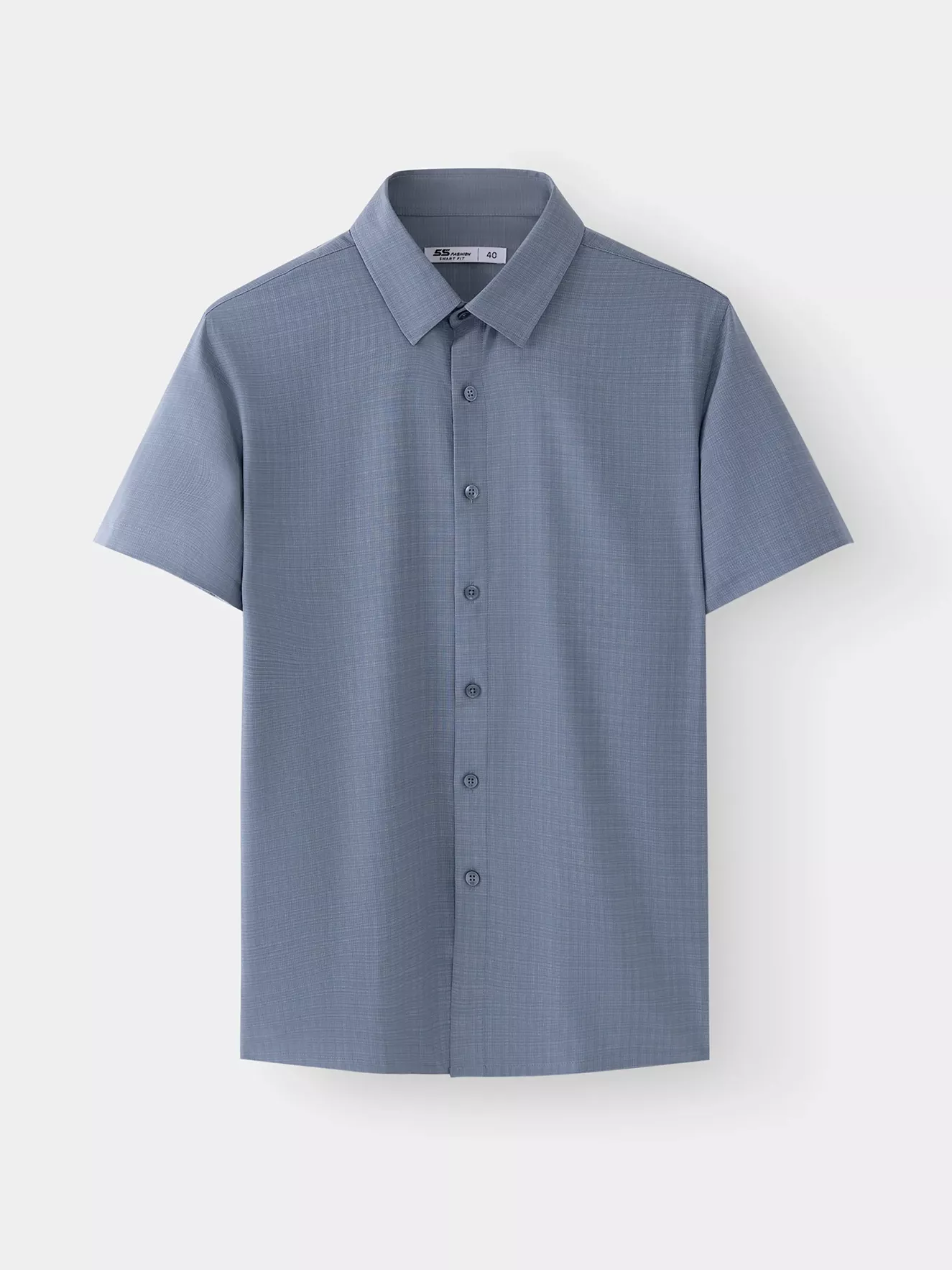 Áo Sơ Mi Nam 5S Fashion Dệt Hiệu Ứng Basic Phom Smart fit ASC25031