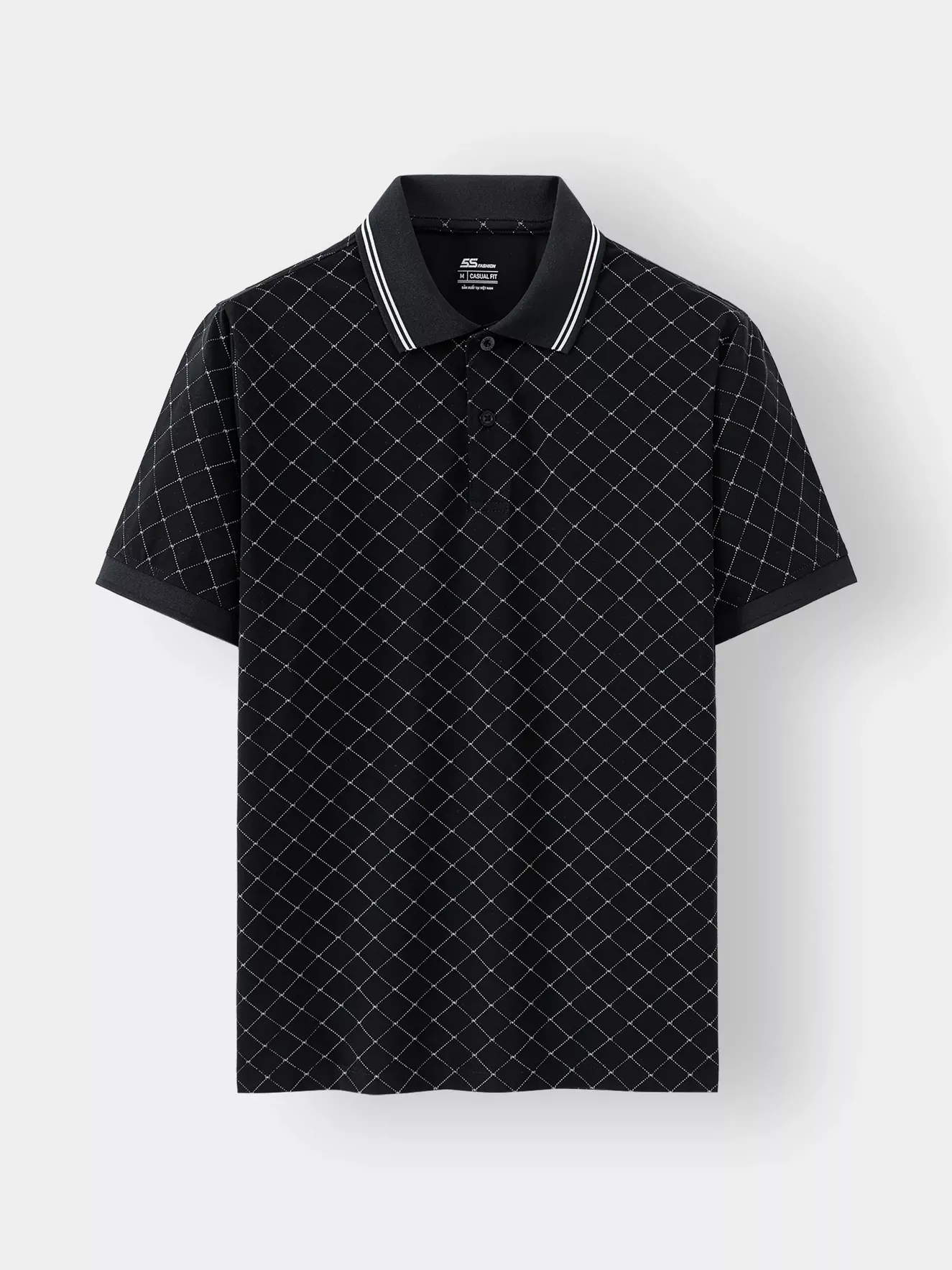 Áo Polo Nam 5S Fashion Họa Tiết Monogram Casual APC24047