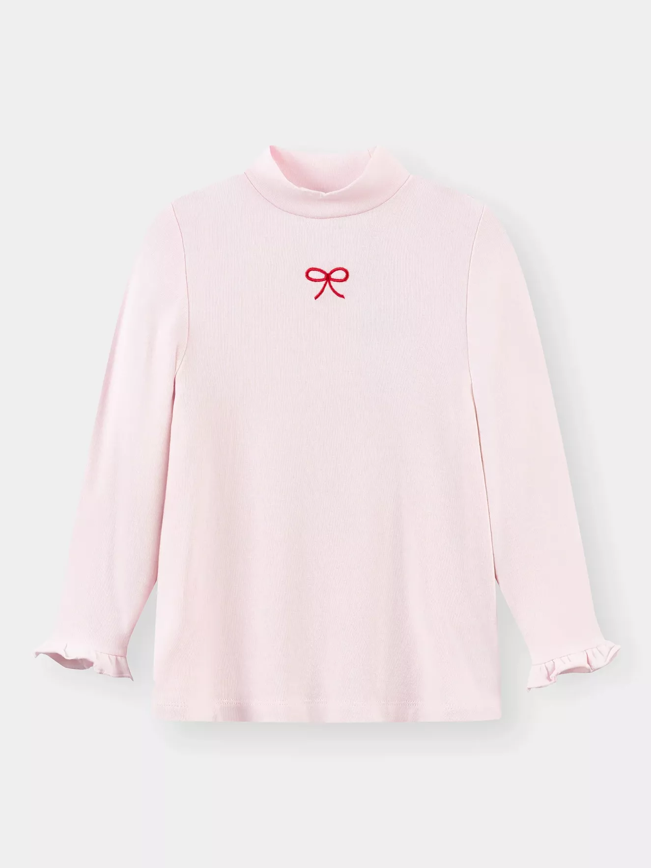 Áo Giữ Nhiệt Bé Gái 5S Fashion Thêu Nơ Cổ 3 Phân G0AGN25003