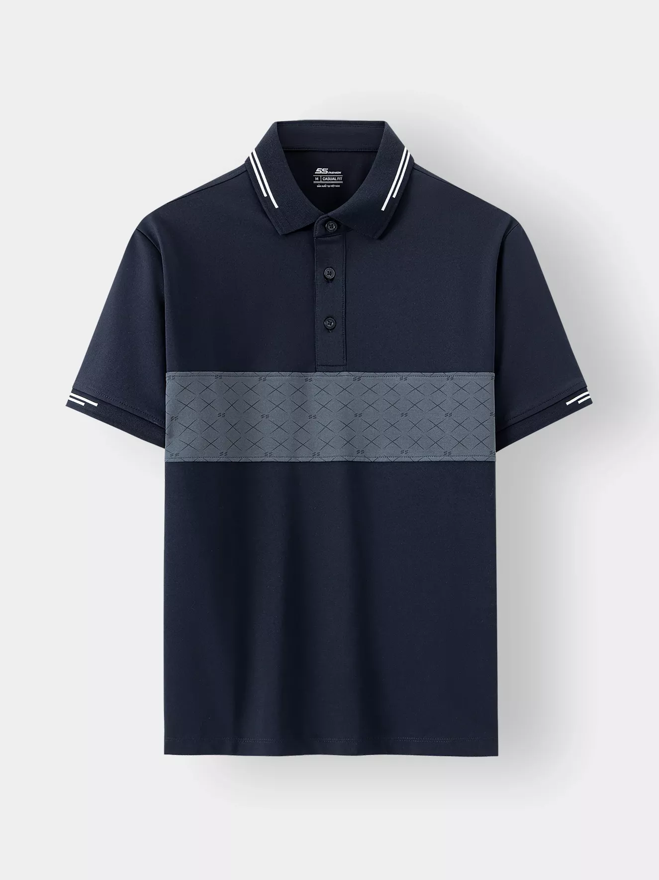 Áo Polo Nam 5S Fashion Họa Tiết Casual Fit APC24044