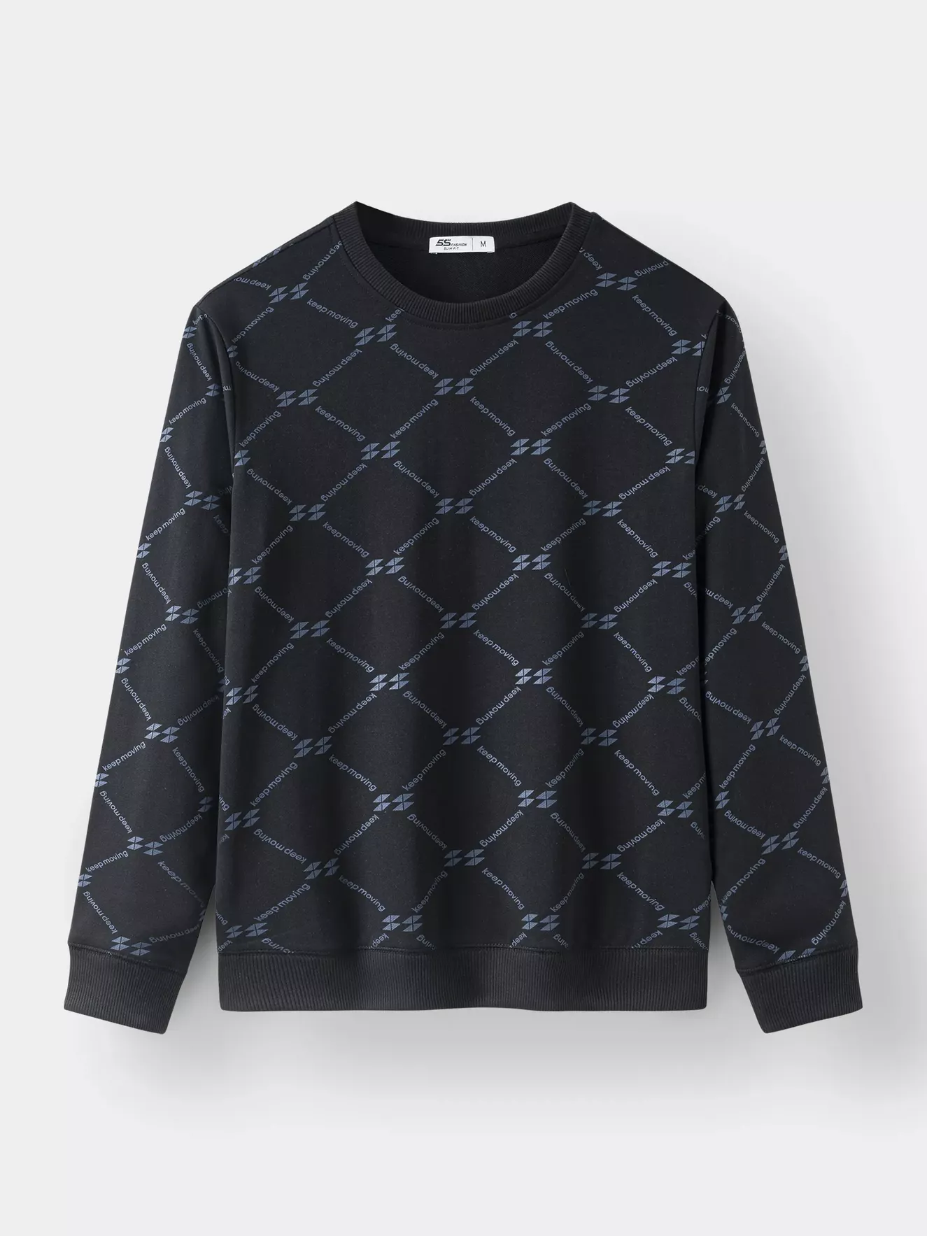 Áo Nỉ Cổ Tròn 5S Fashion In Tràn Slimfit ANO23020