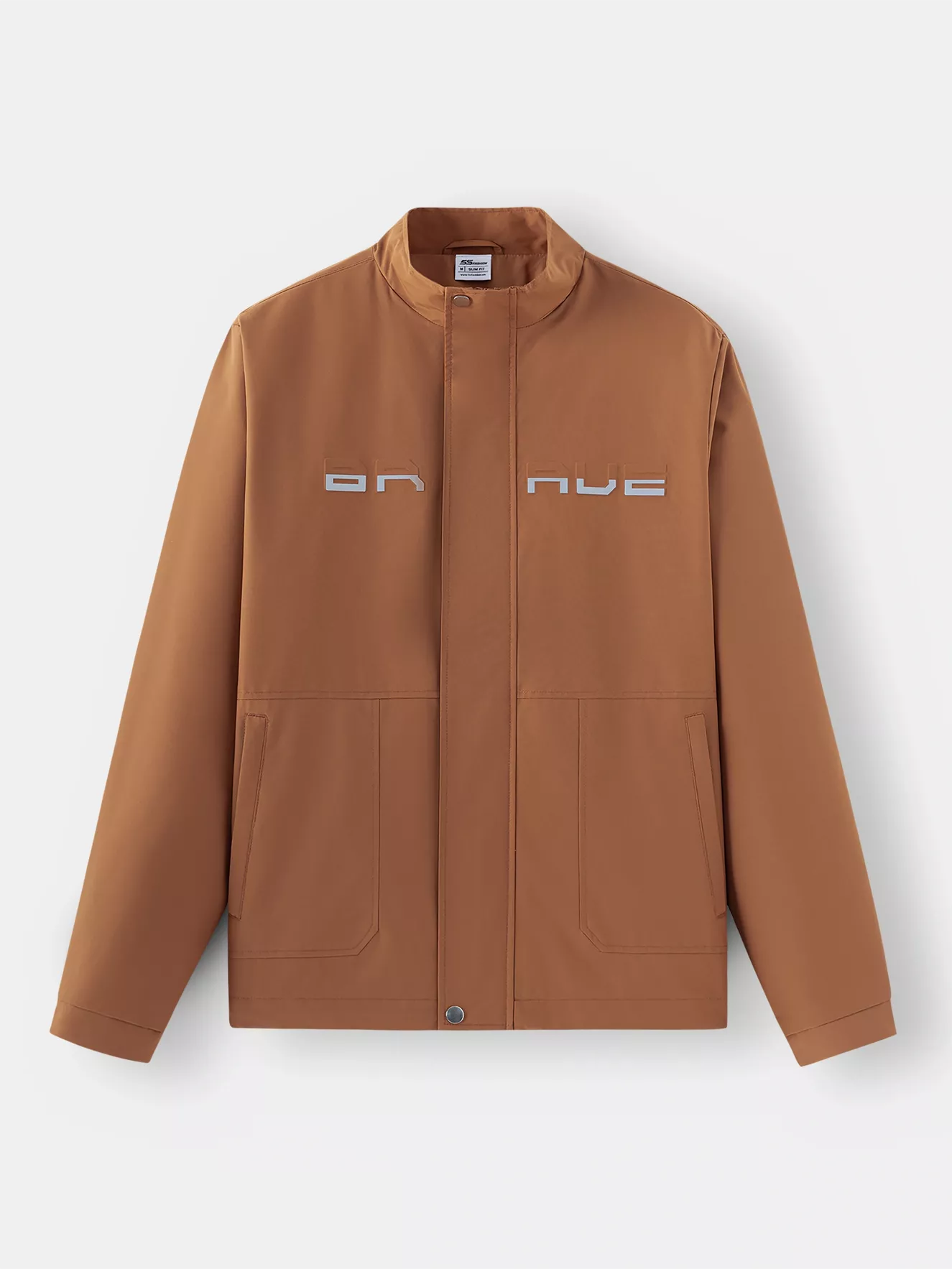 Áo Khoác Thời Trang Nam 5S Fashion Cổ Trụ In Chữ Slimfit AKH24008