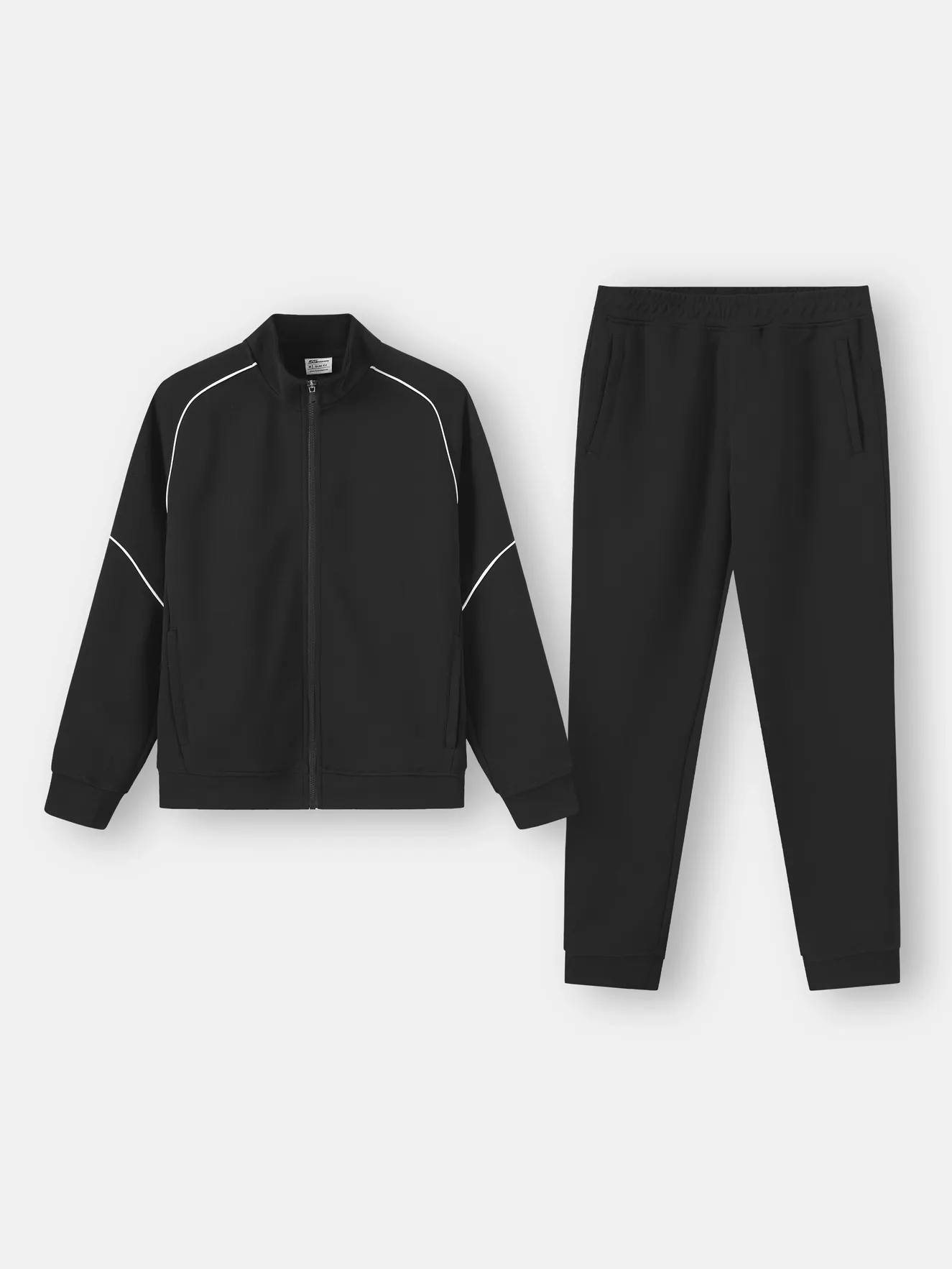 Bộ Nỉ Khóa Nam ZIP-STRIPE S-WARM Phối Line Phom Slimfit MBNK25027