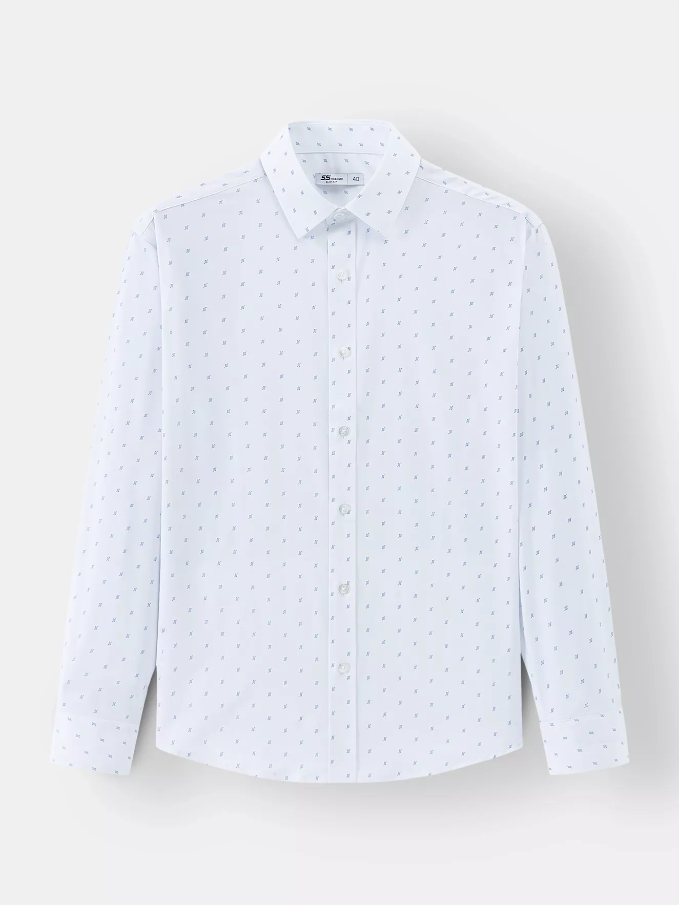 Áo Sơ Mi Nam Dài Tay 5S Fashion Họa Tiết Phom Slimfit ASM24218