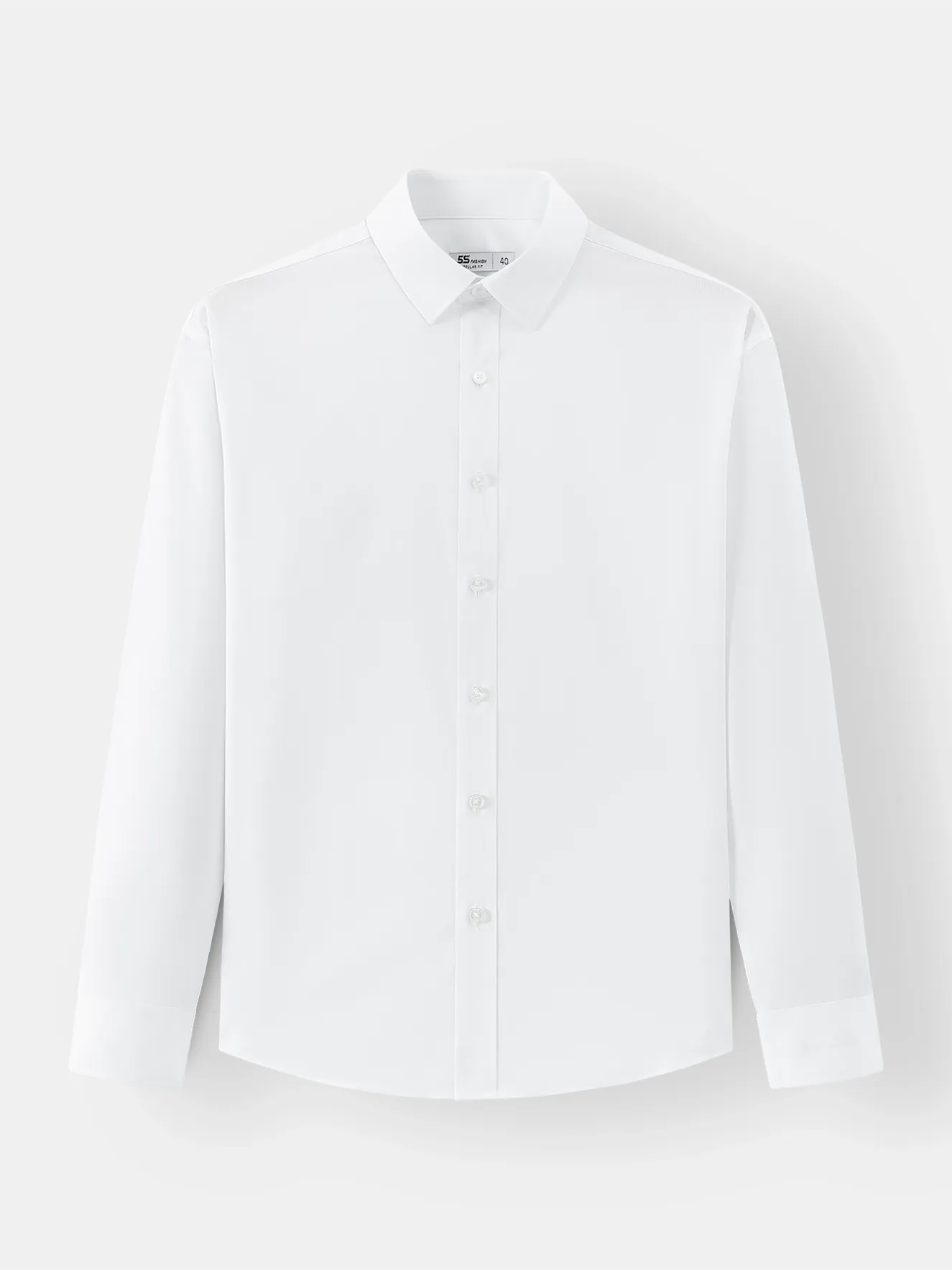 Áo Sơ Mi Nam Dài Tay Màu Trắng 5S Fashion Regular ASM24033