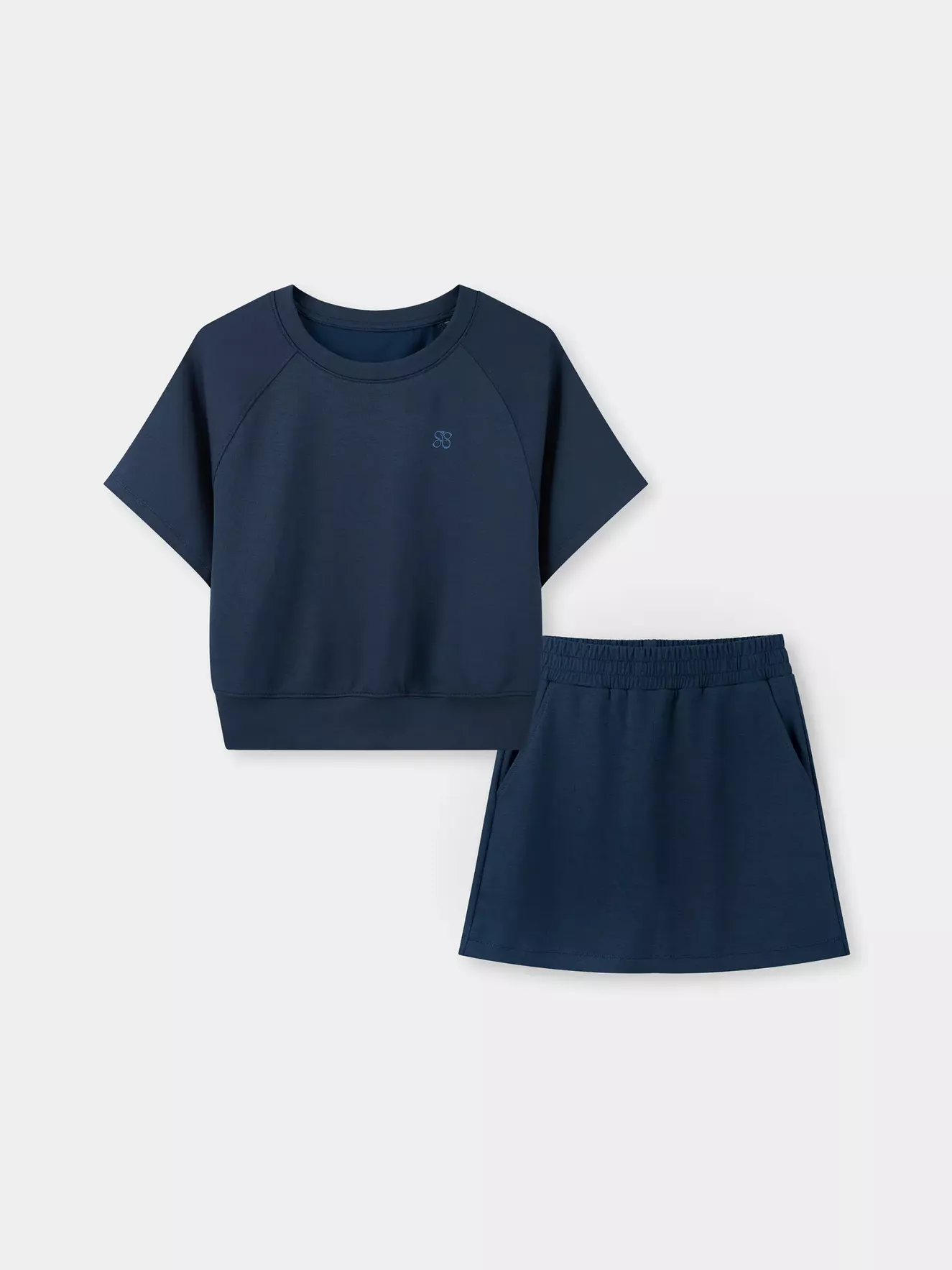 Bộ Thun Nữ Phối Chân Váy SPORTY CHIC SET 5S Fashion Có Quần Trong WBTS26003