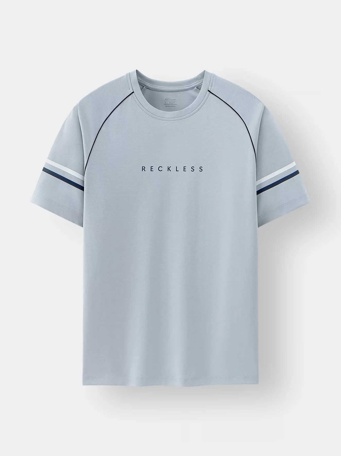 Áo Thun Nam Ngắn Tay 5S Fashion Tay Raglan Phối Kẻ ATS25009