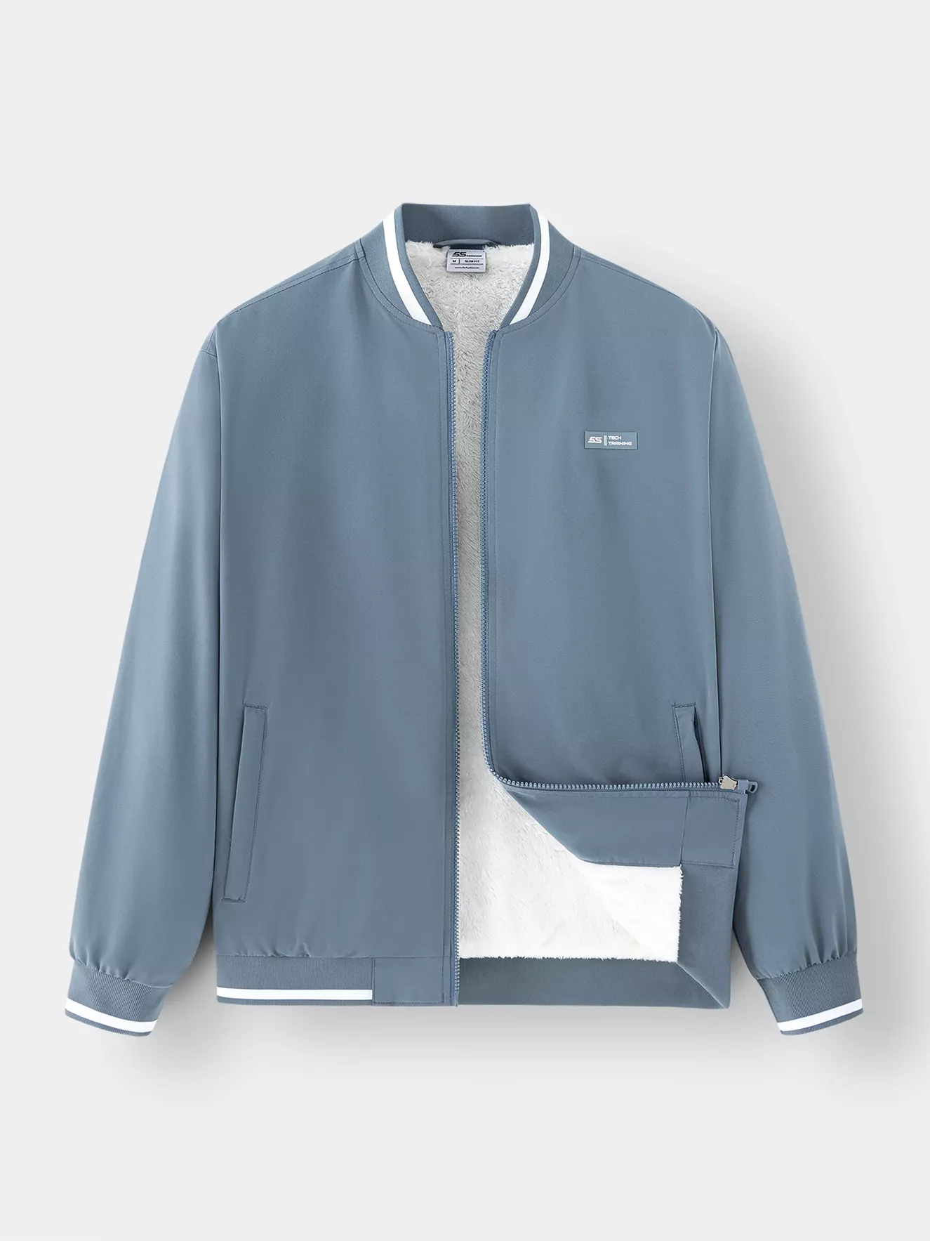 Áo Khoác Bomber Nam 5S Fashion Lót Lông In Logo AKB24017