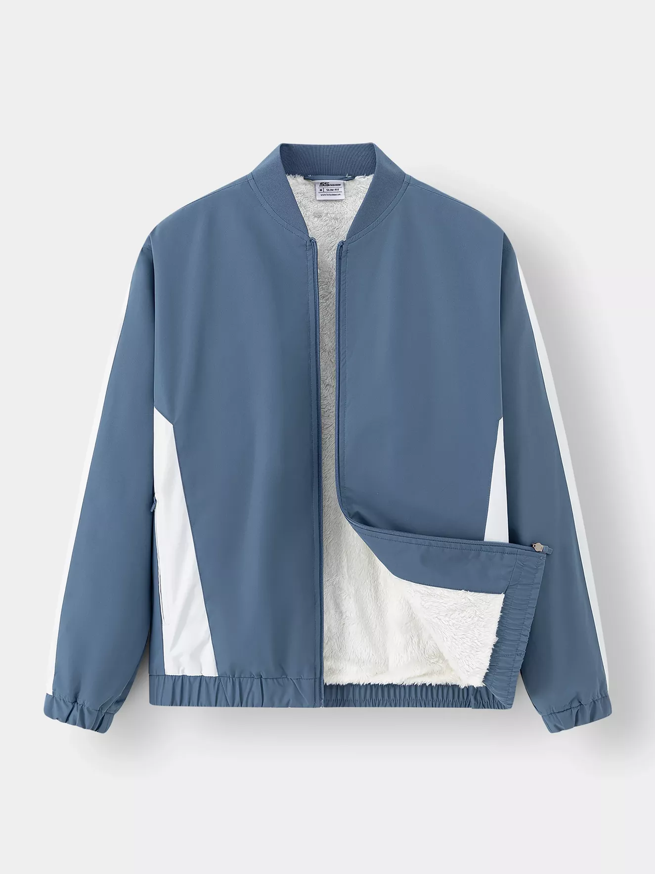 Áo Khoác Bomber Nam Lót Lông 5S Fashion Can Phối Slimfit AKB24012