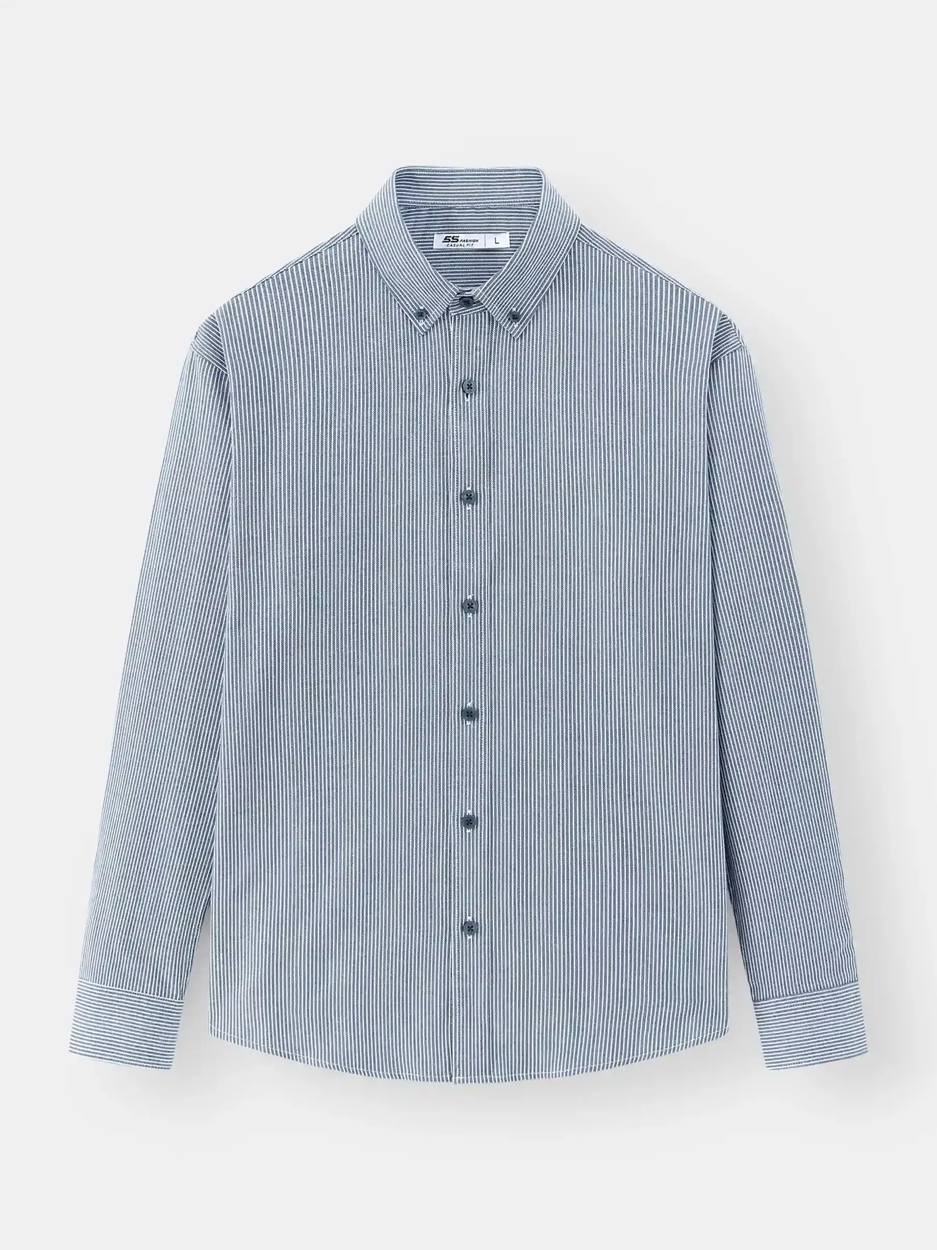 Sơ Mi Nam Tay Dài Cotton 5S Fashion Họa Tiết Kẻ Sọc Phom Casual ASM24021