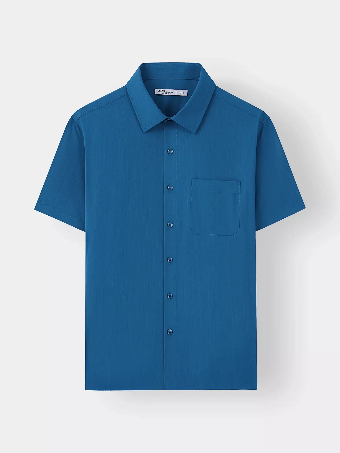 Áo Sơ Mi Nam Tay Ngắn 5S Fashion Dệt Hiệu Ứng Smart fit ASC25053