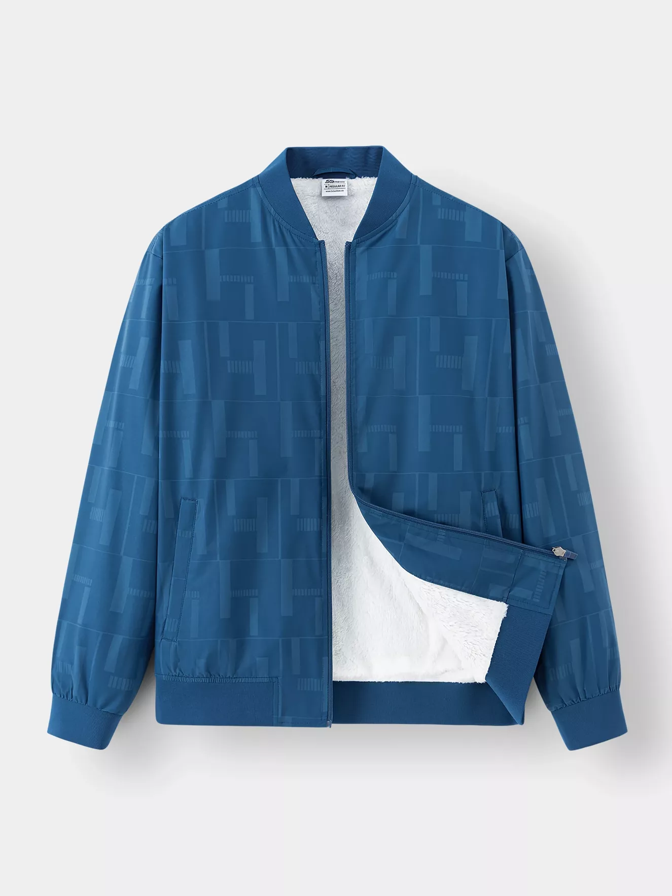 Áo Khoác Bomber Nam 5S Fashion Lót Lông Họa Tiết AKB24044