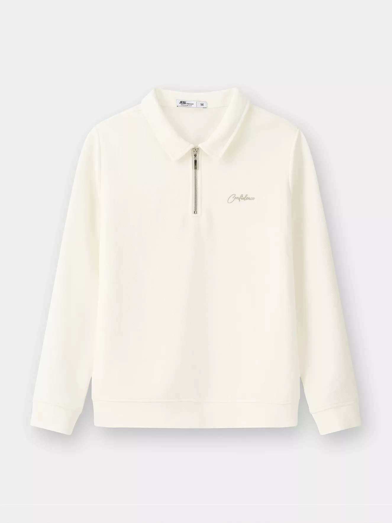 Áo Nỉ Cổ Khóa Nam 5S Fashion Họa Tiết Chữ Thêu M0ANI25010