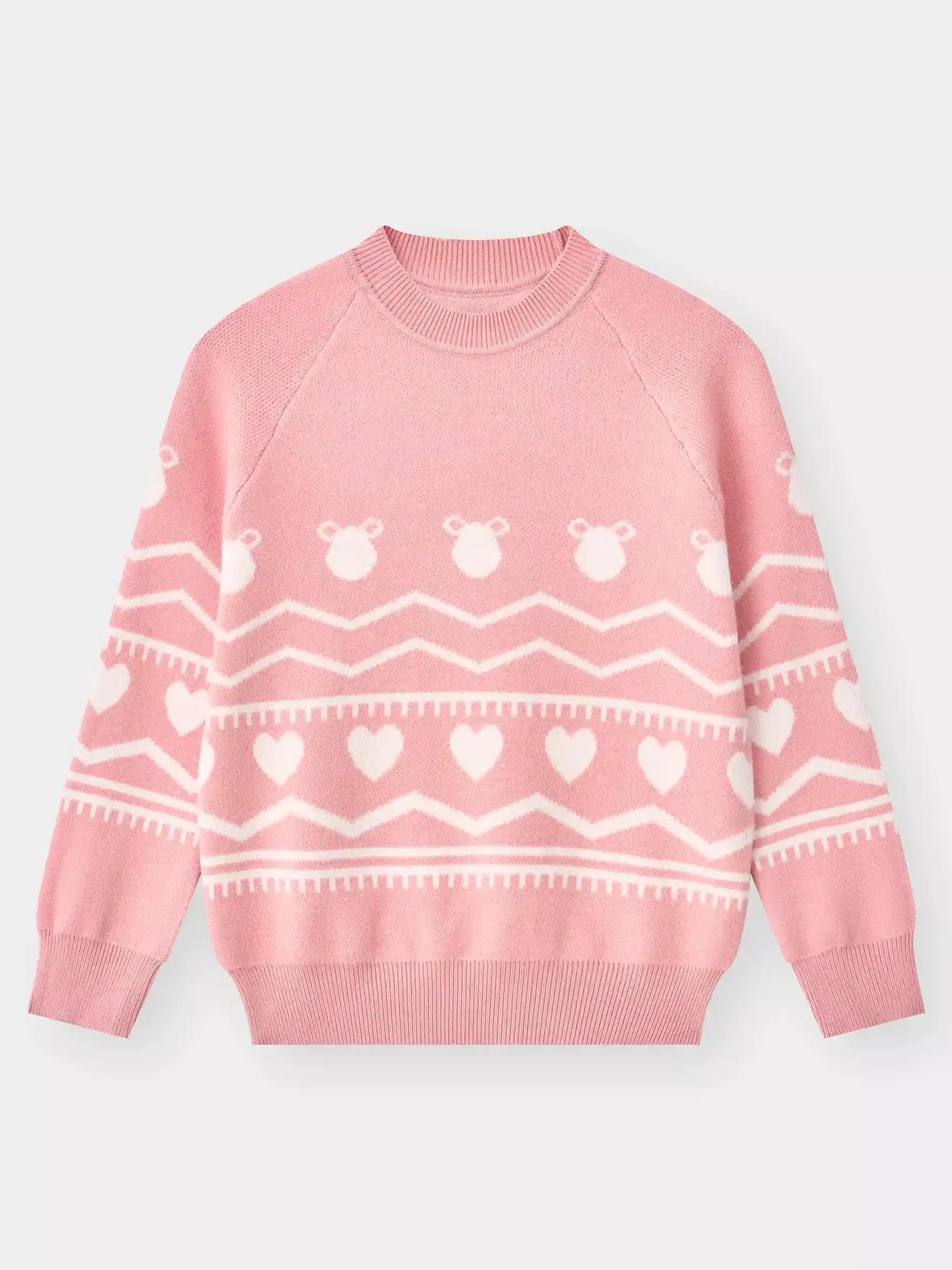 Áo Len Bé Gái 5S Fashion Tay Raglan Phom Regular G0ALE25002