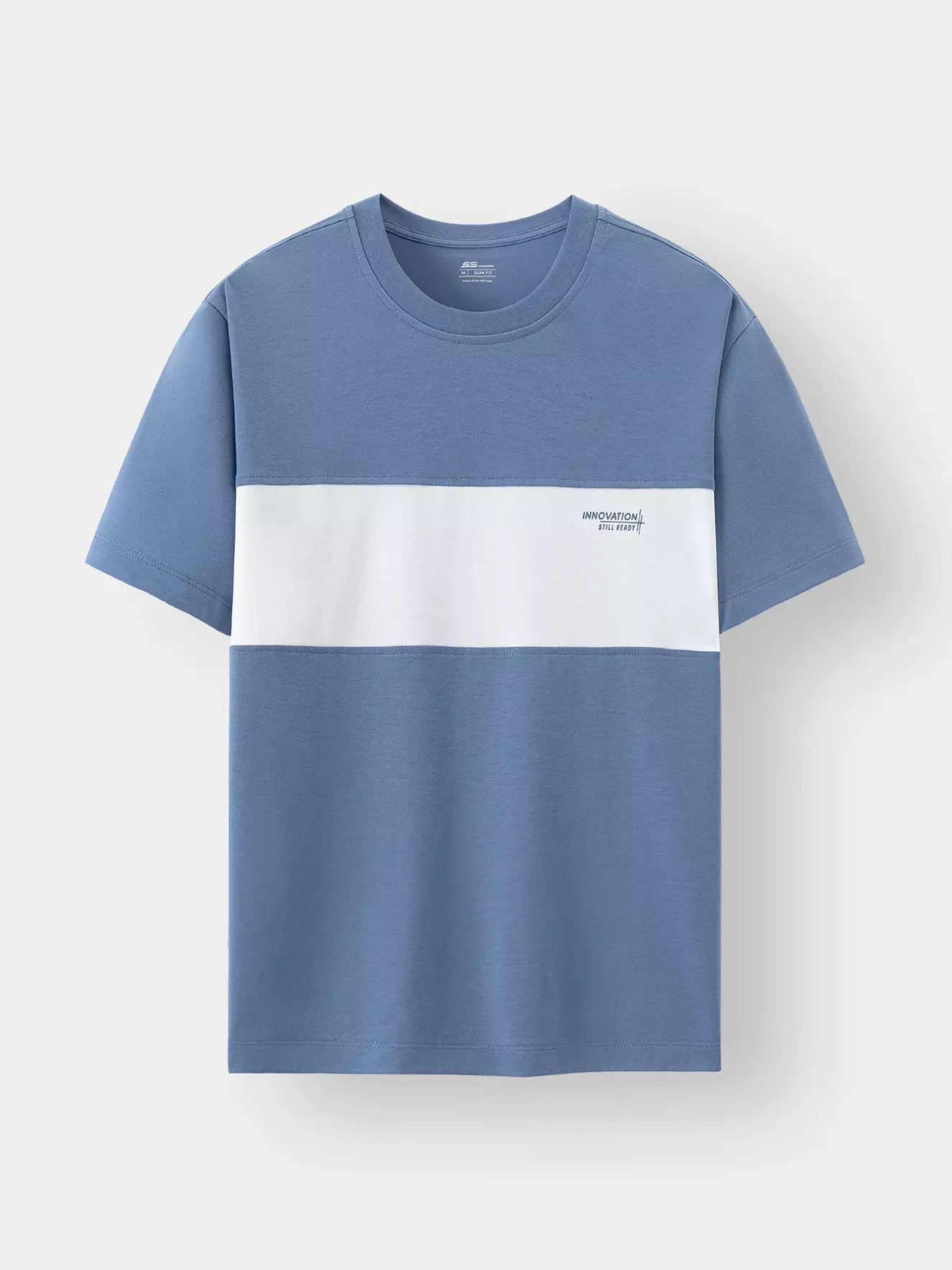 Áo Thun Nam Ngắn Tay 5S Fashion Can Phối Slimfit ATS24018