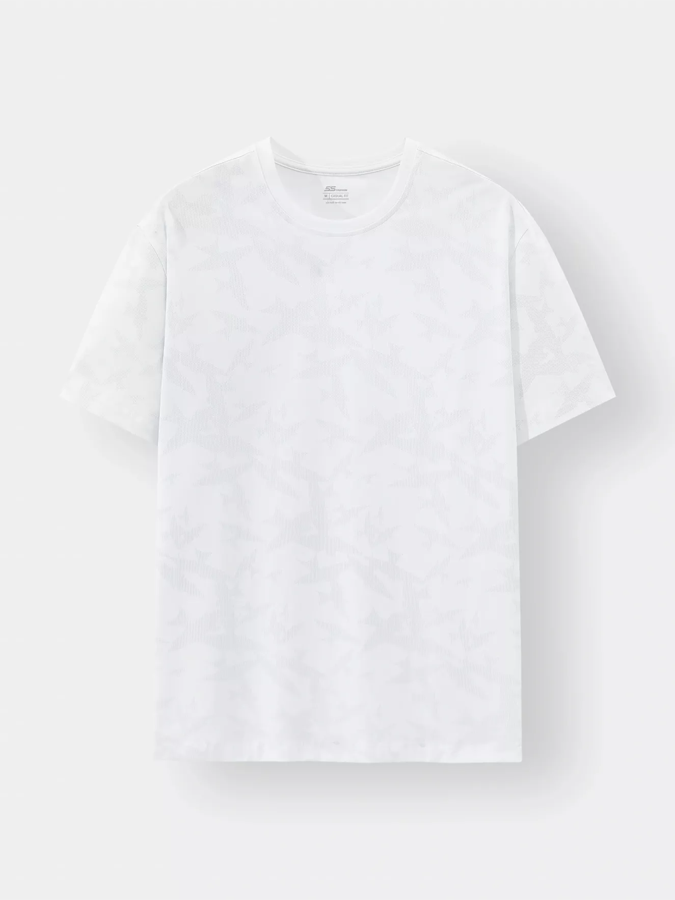 Áo Thun Nam Ngắn Tay 5S Fashion Cotton In Họa Tiết Casual ATS24008