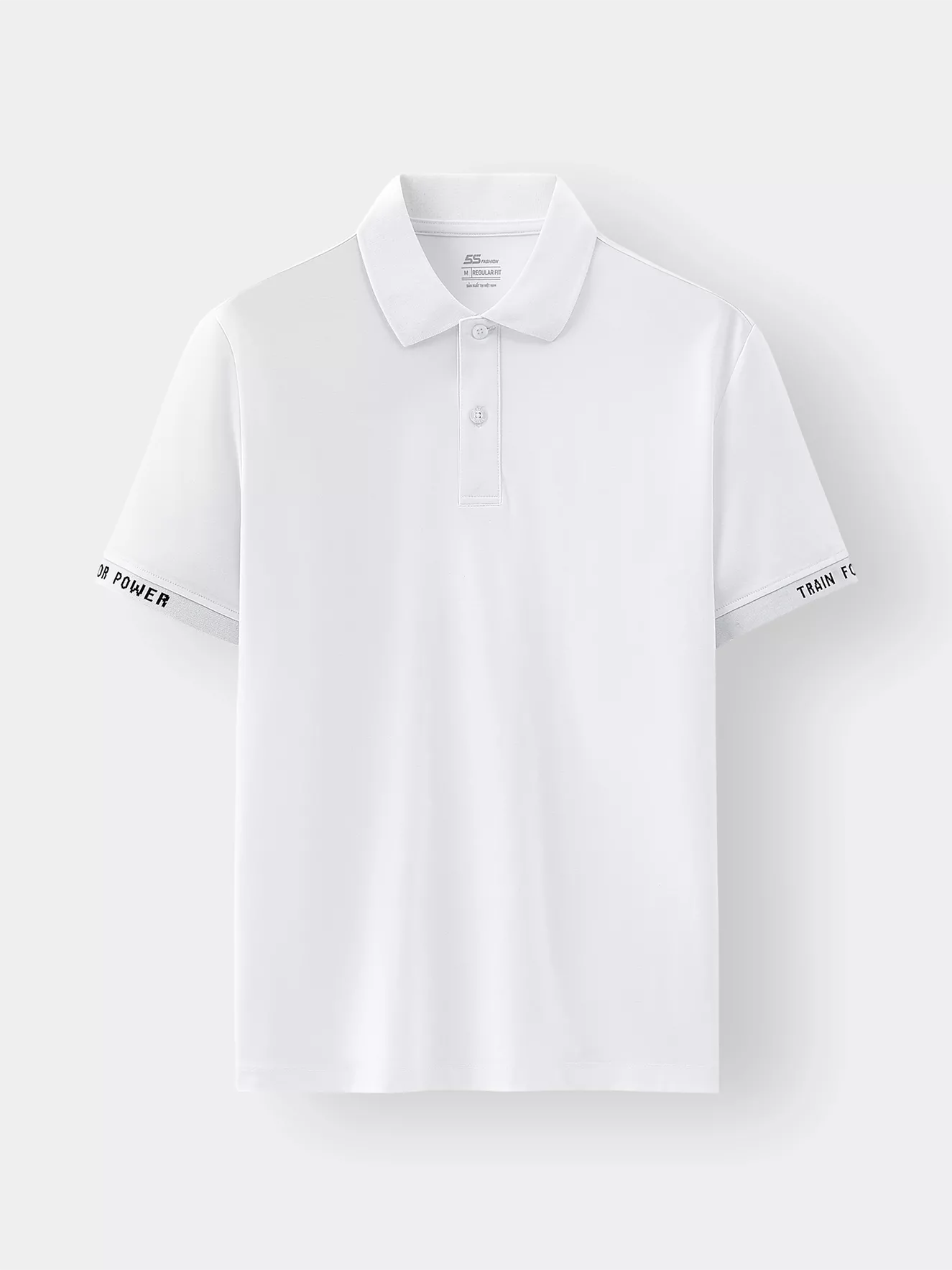 Áo Polo Nam 5S Fashion Dệt Chữ Bo Tay APC25042