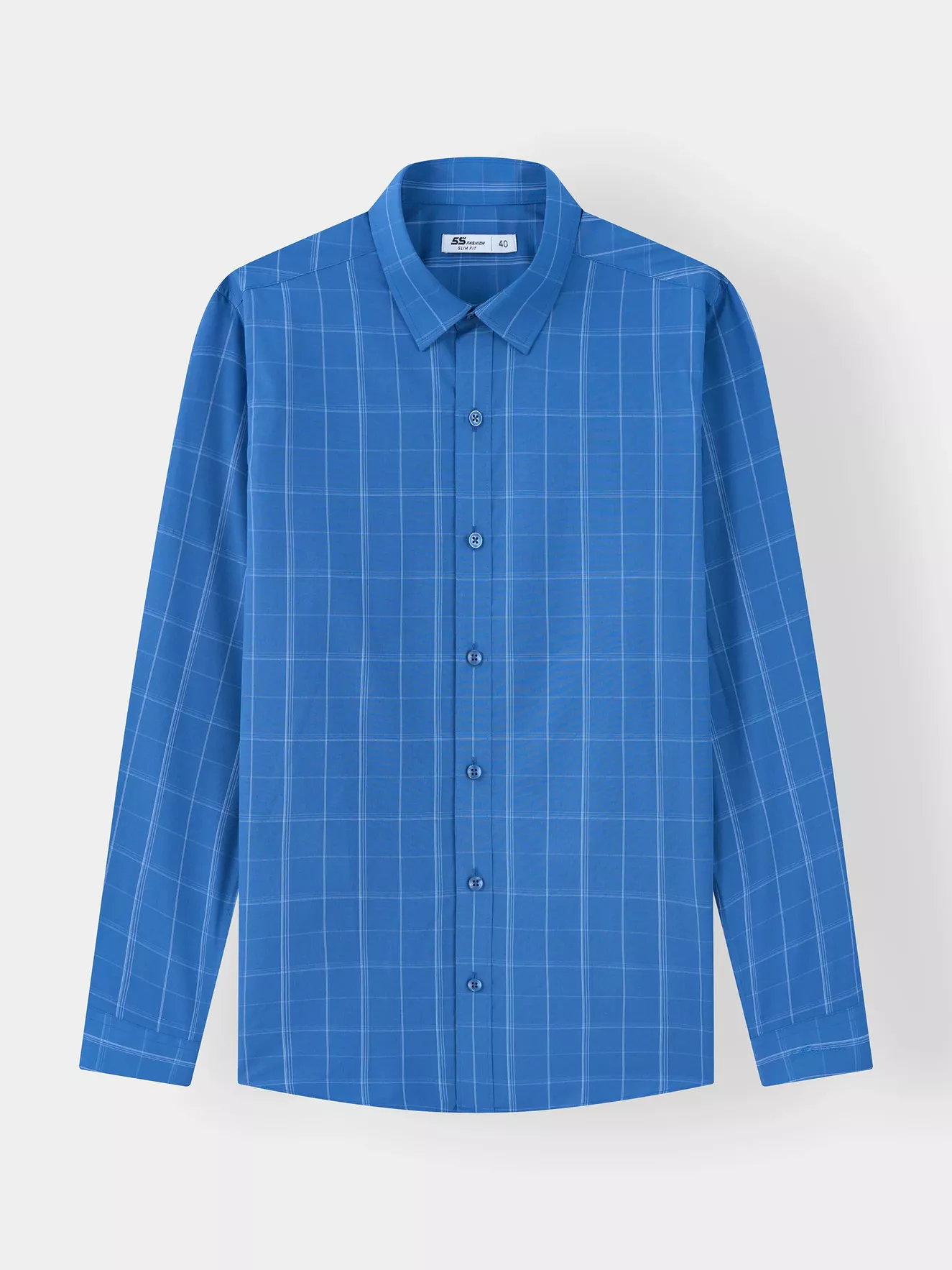 Áo Sơ Mi Nam Dài Tay 5S Fashion Kẻ Ô Smart Fit ASM25037