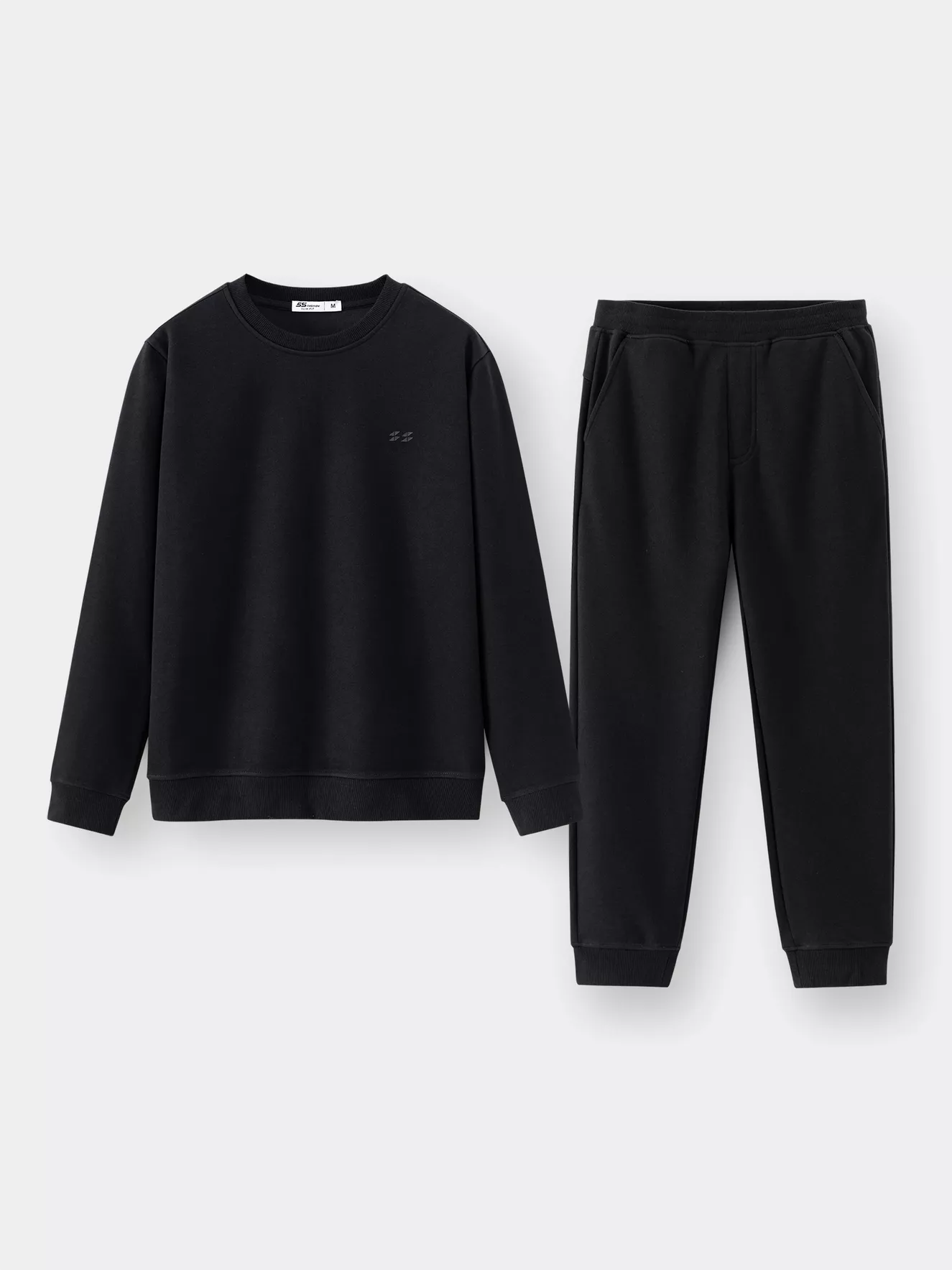 Bộ Quần Áo Nỉ Nam 5S Fashion Trơn In Logo Slimfit BNI24101