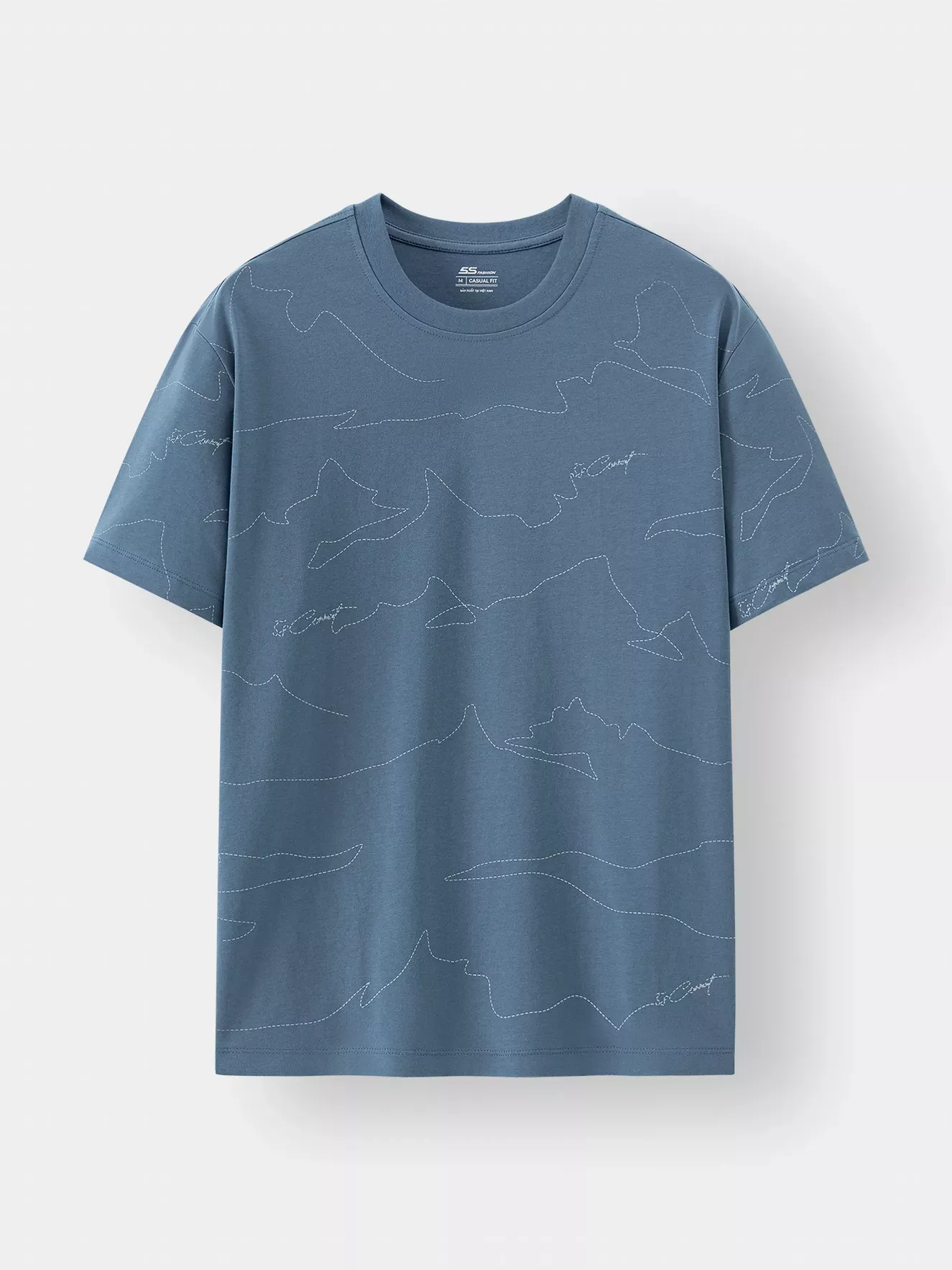 Áo Thun Nam Ngắn Tay Họa Tiết Phom Casual Fit ATS24006