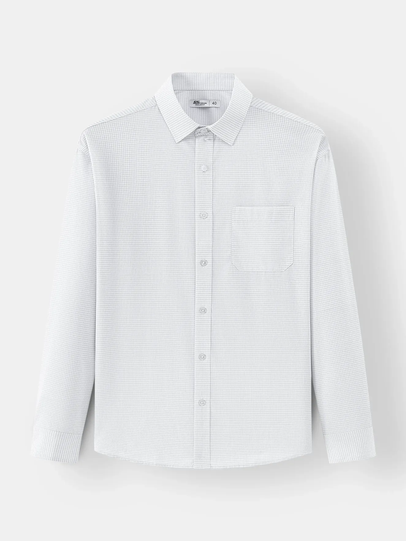 Áo Sơ Mi Nam Dài Tay Kẻ Ô 5S Fashion Có Túi Ngực ASM24060